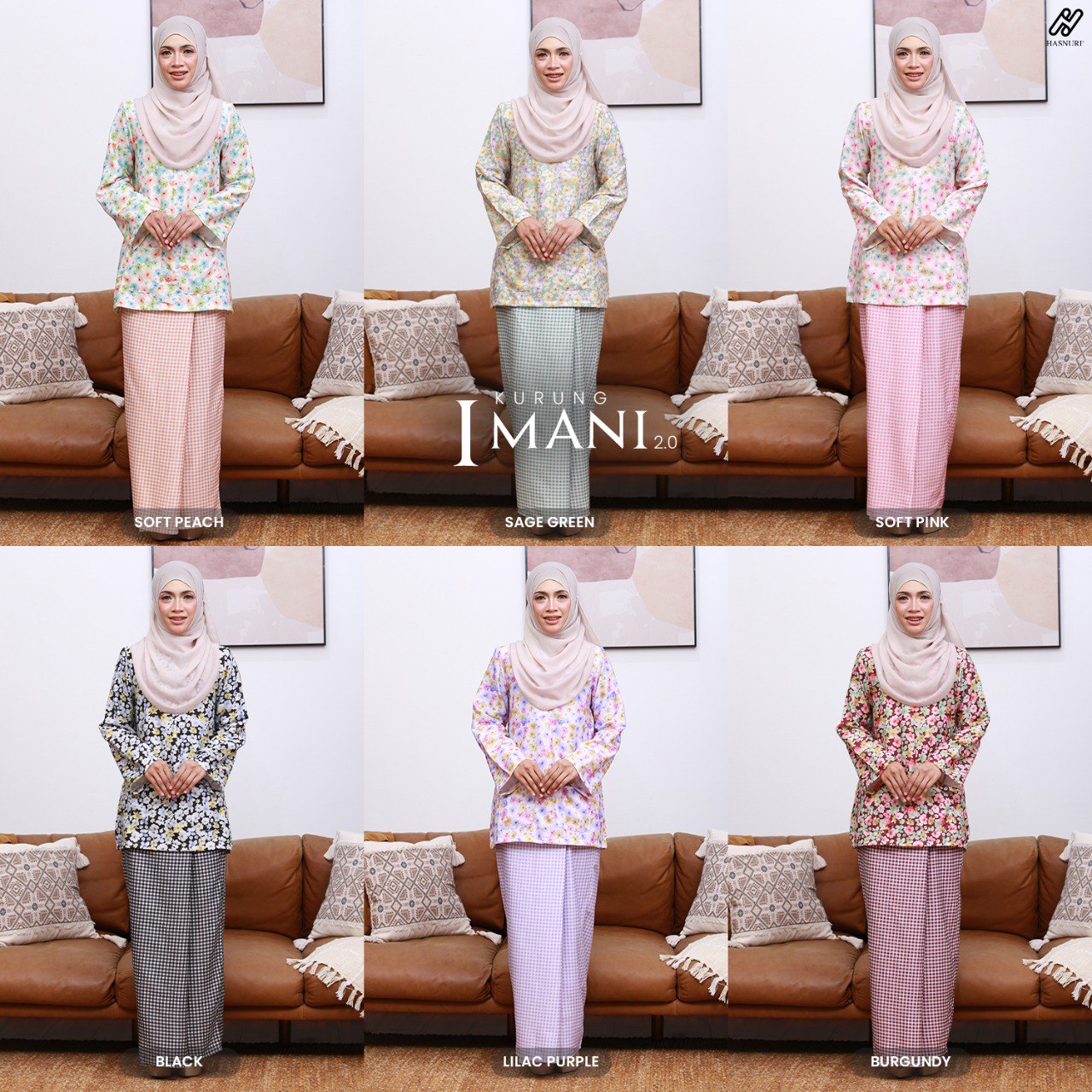 Kurung Imani 2.0 - Burgundy