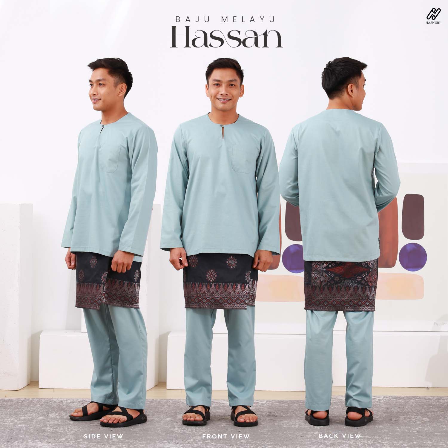 Baju Melayu Hassan - Mint Green