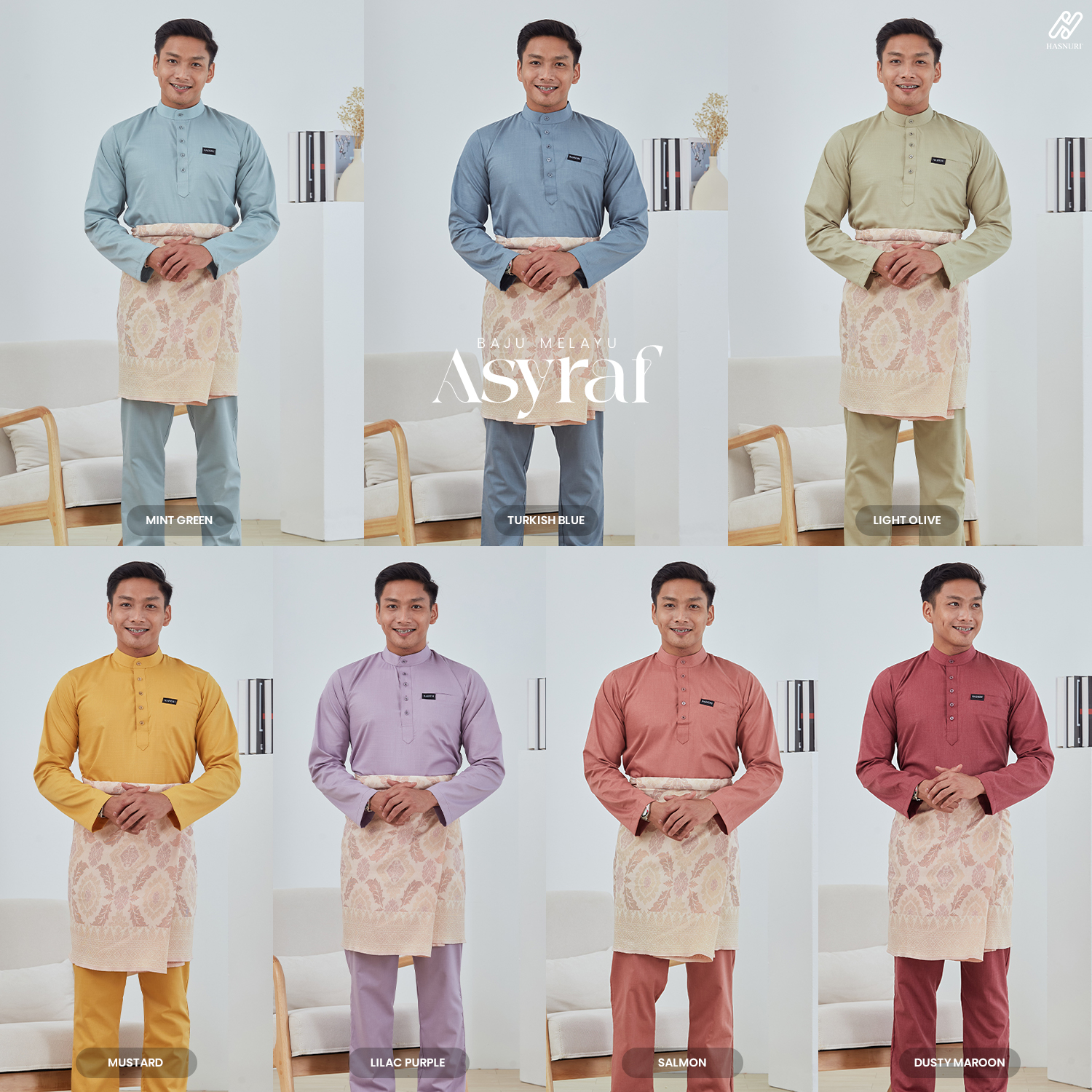 Baju Melayu Asyraf - Salmon