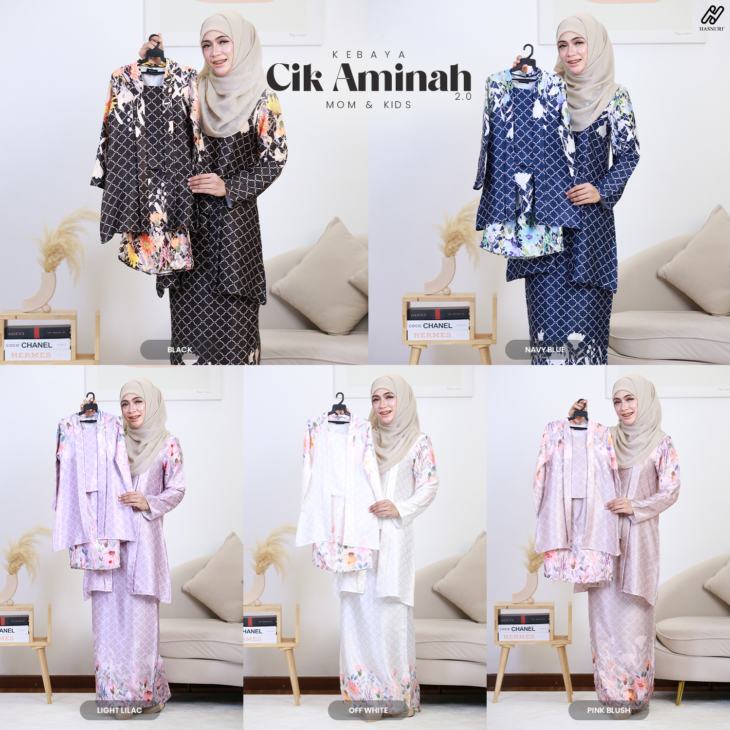 Kebaya Cik Aminah Kids 2.0 - Light Lilac