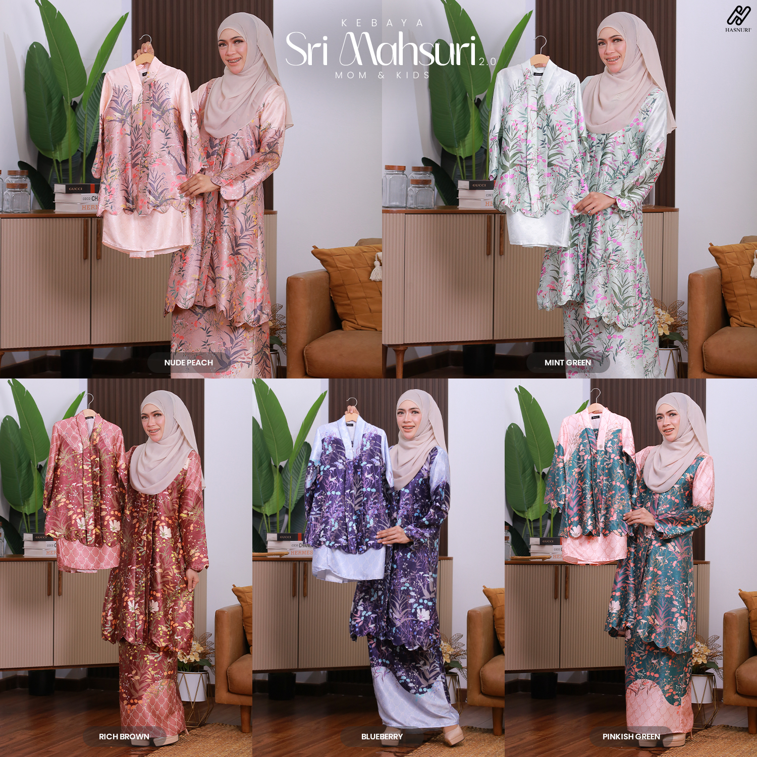 Kebaya Sri Mahsuri 2.0 - Blueberry