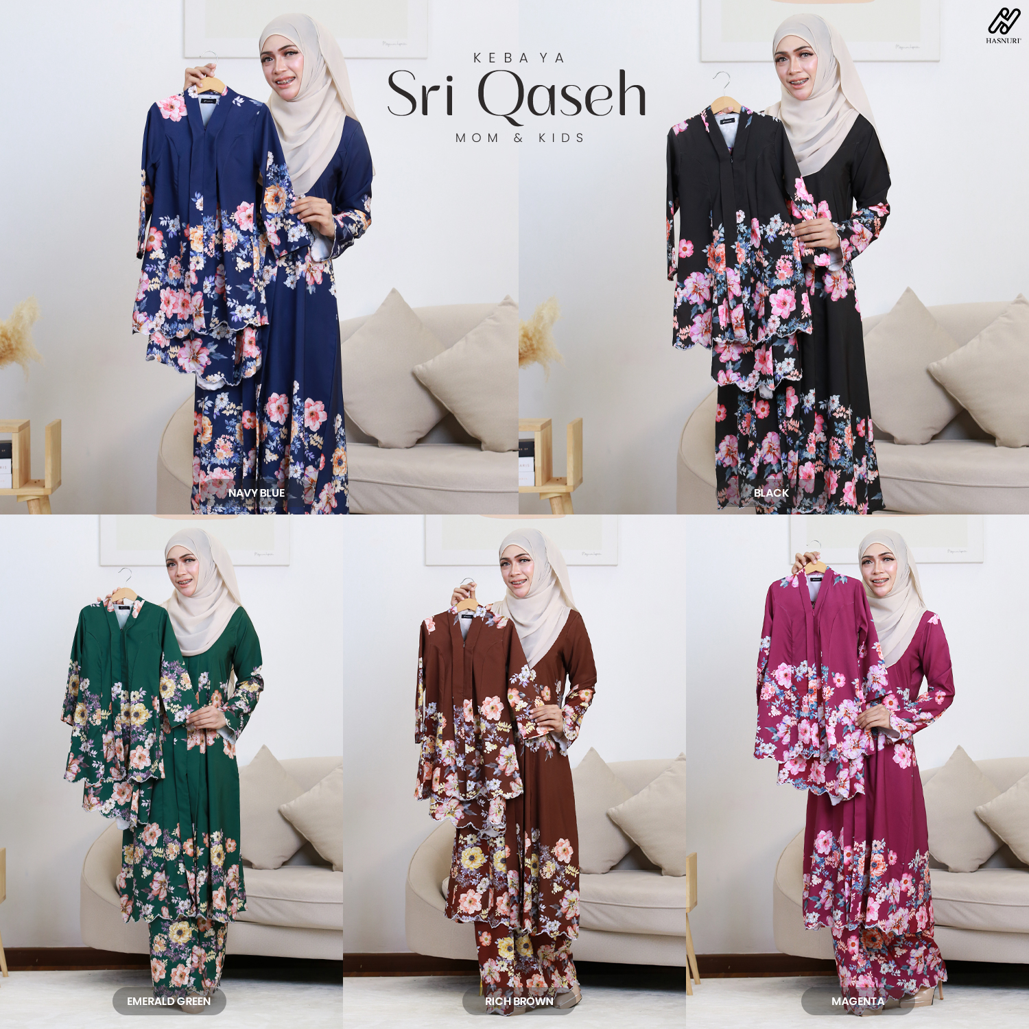 Kebaya Sri Qaseh - Emerald Green