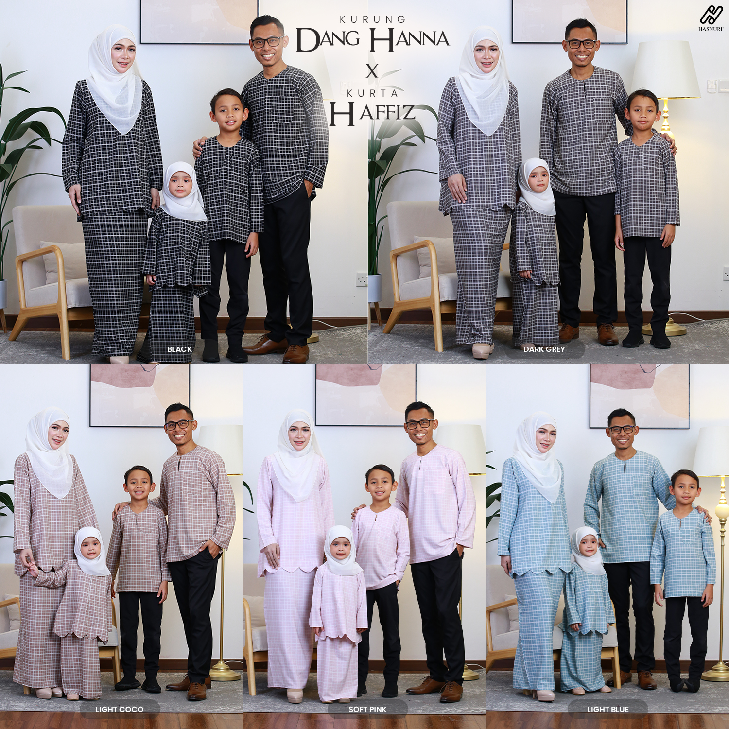 Kurung Dang Hanna Kids - Light Blue
