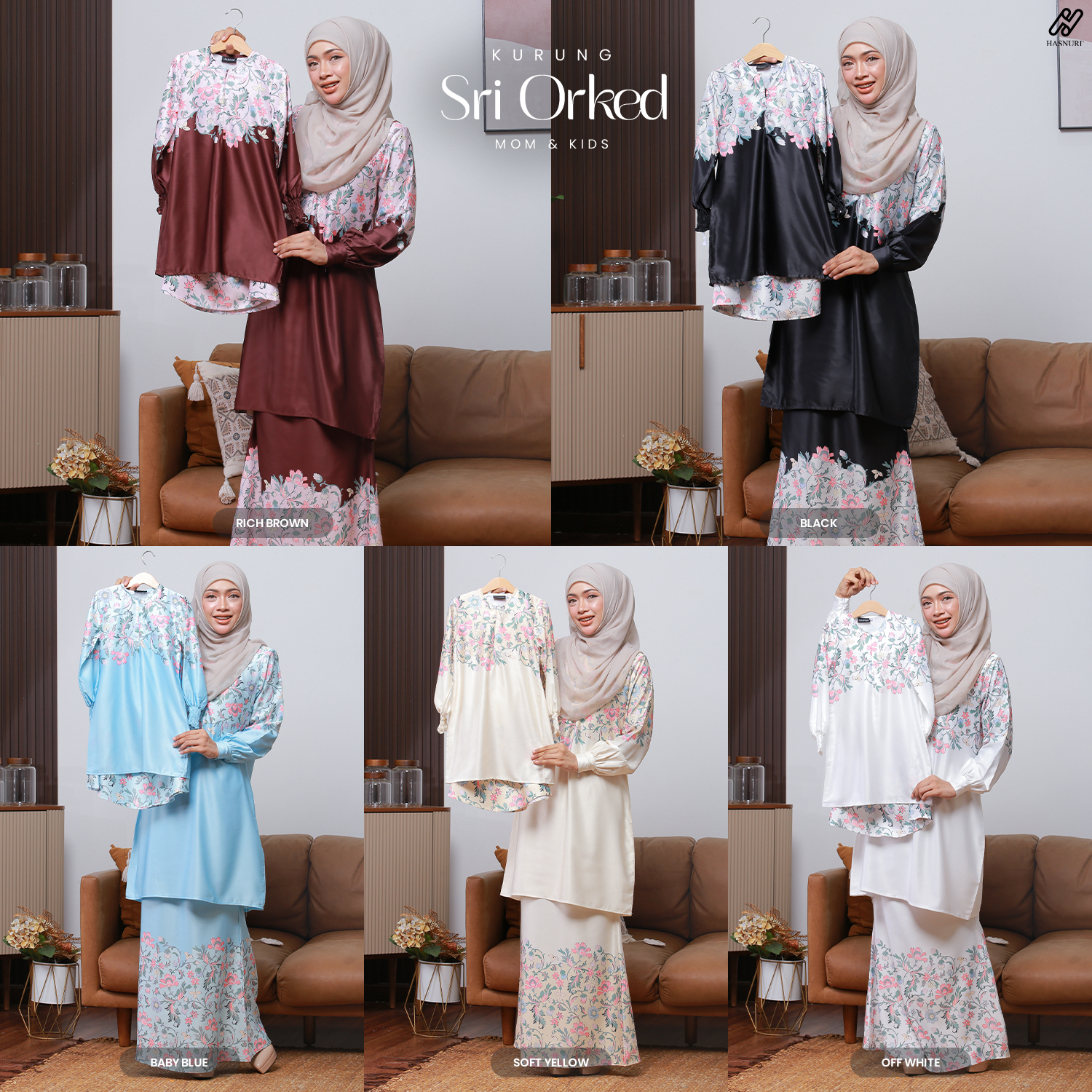 Kurung Sri Orked Kids - Baby Blue