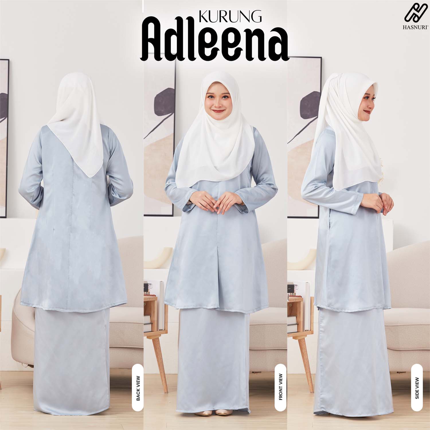 Kurung Adleena - Peach Puff