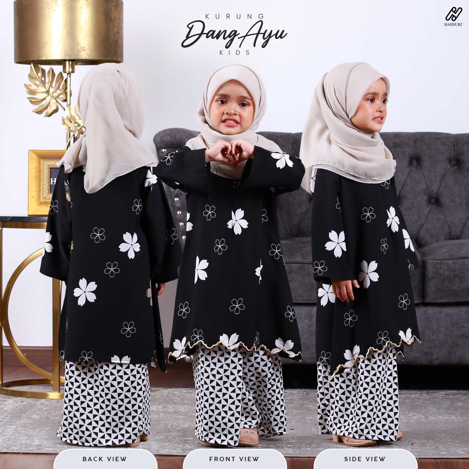 Kurung Dang Ayu Kids - Light Peach