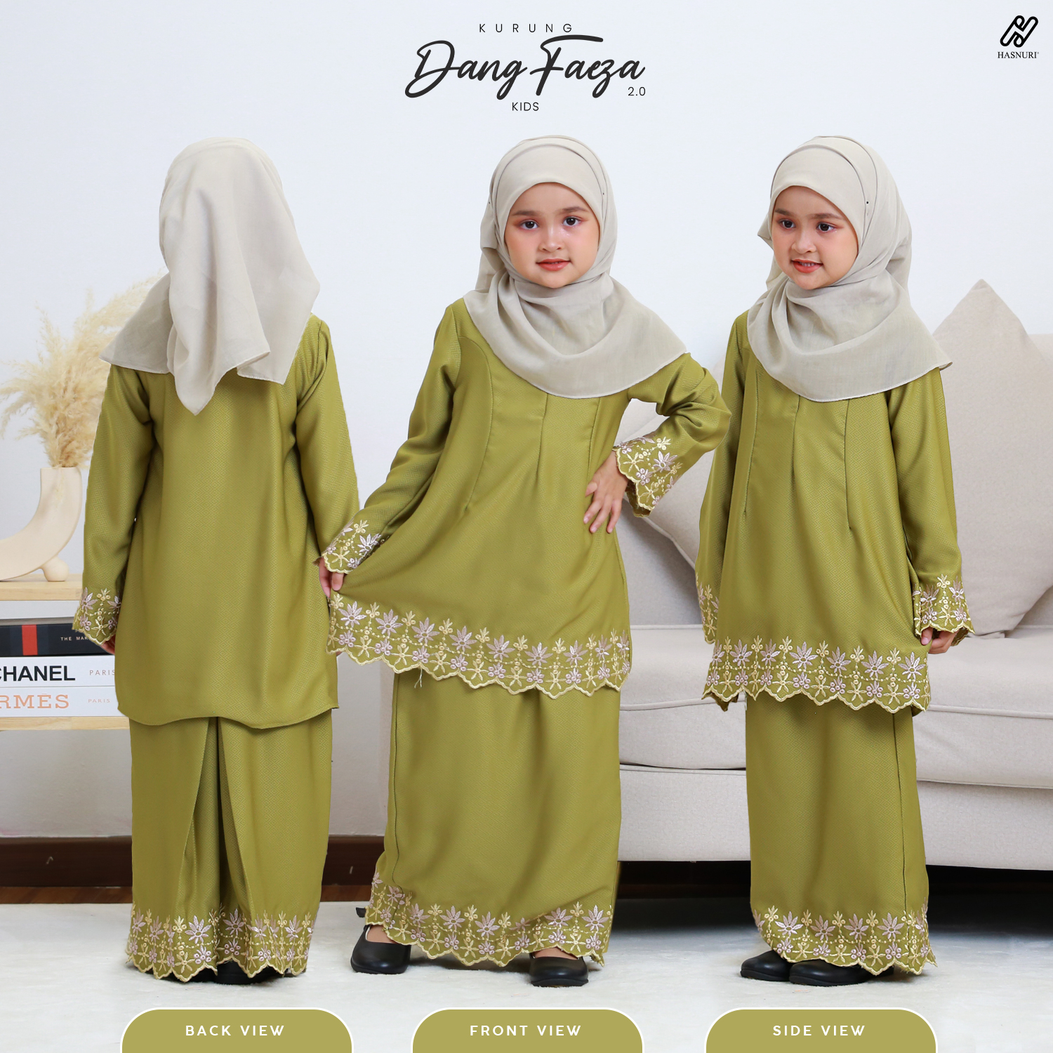 Kurung Dang Faeza Kids 2.0 - Black