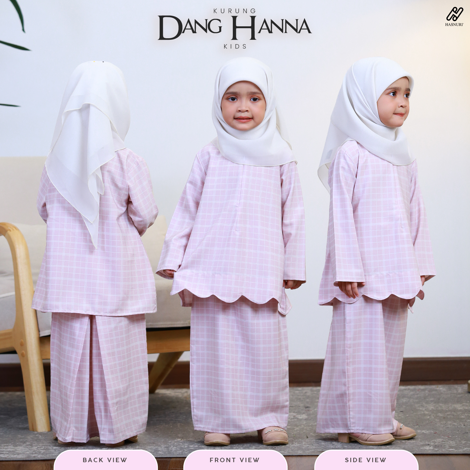 Kurung Dang Hanna Kids - Light Blue