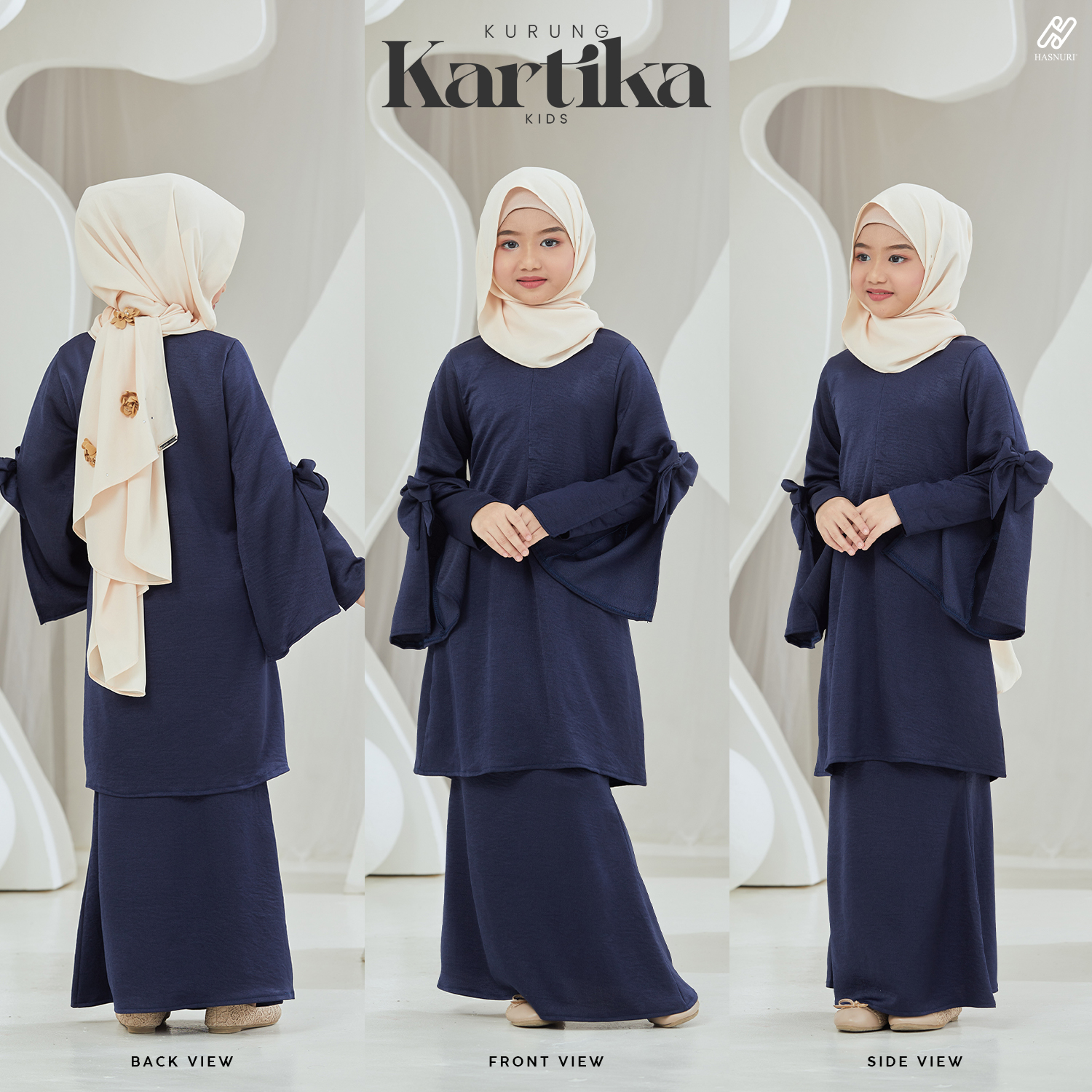 Kurung Kartika Kids - Navy Blue