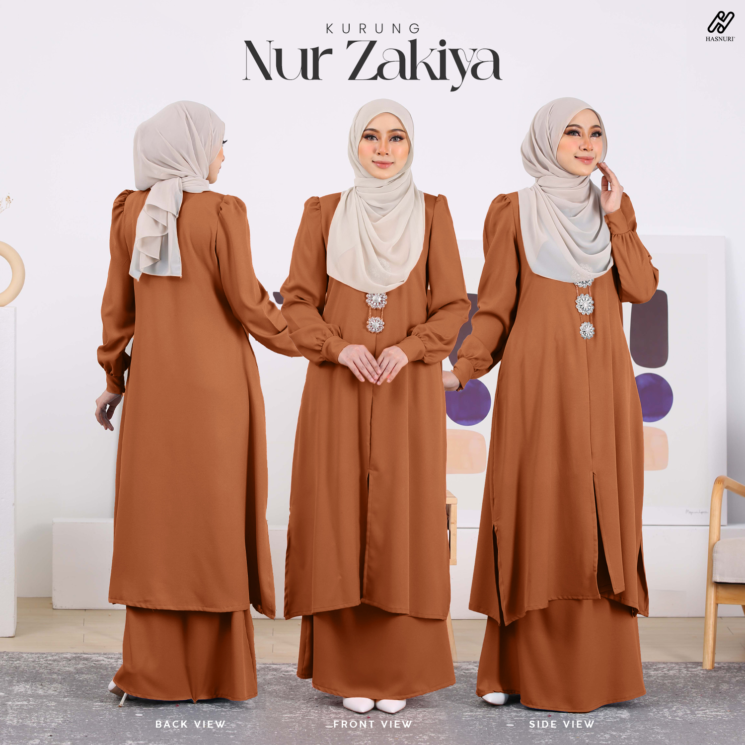 Kurung Nur Zakiya - Green Tea