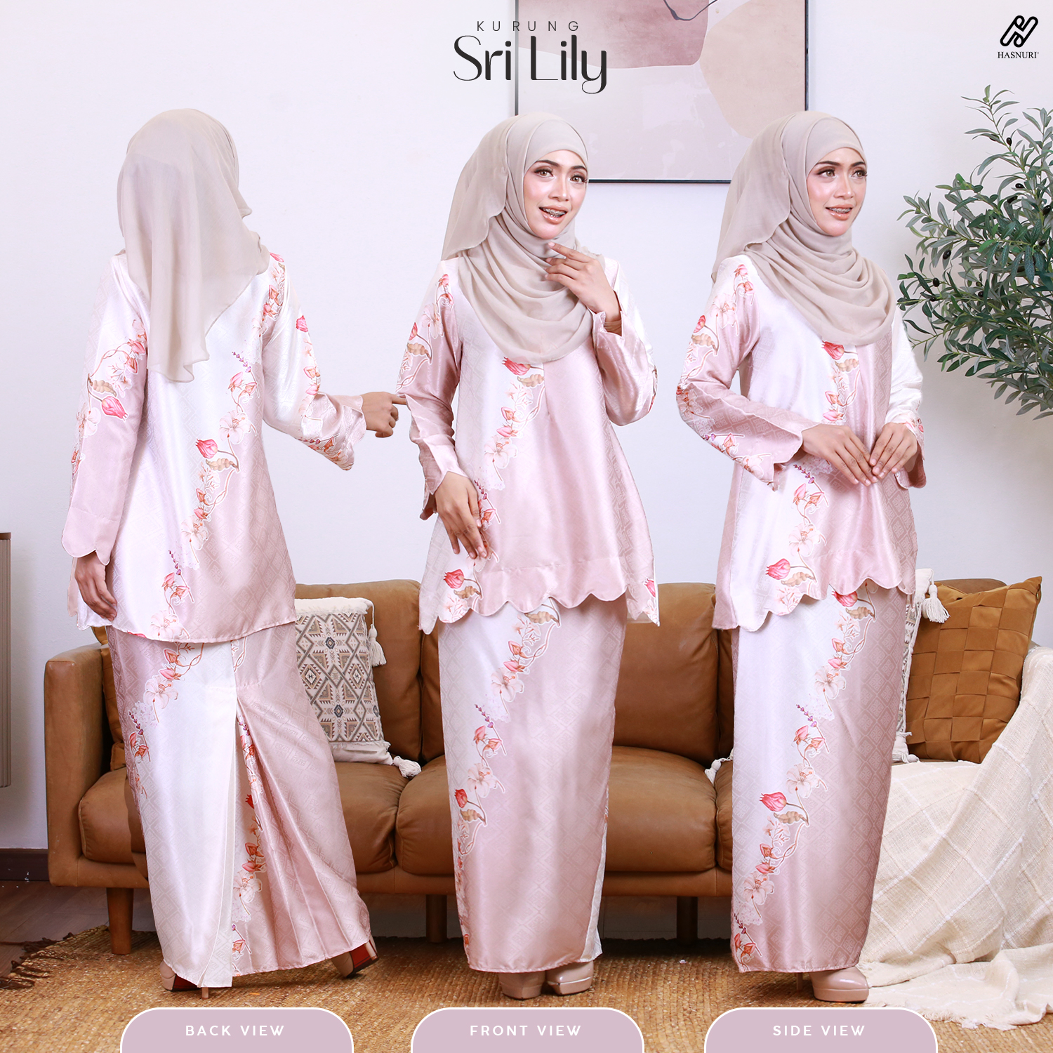 Kurung Sri Lily - Emerald Green