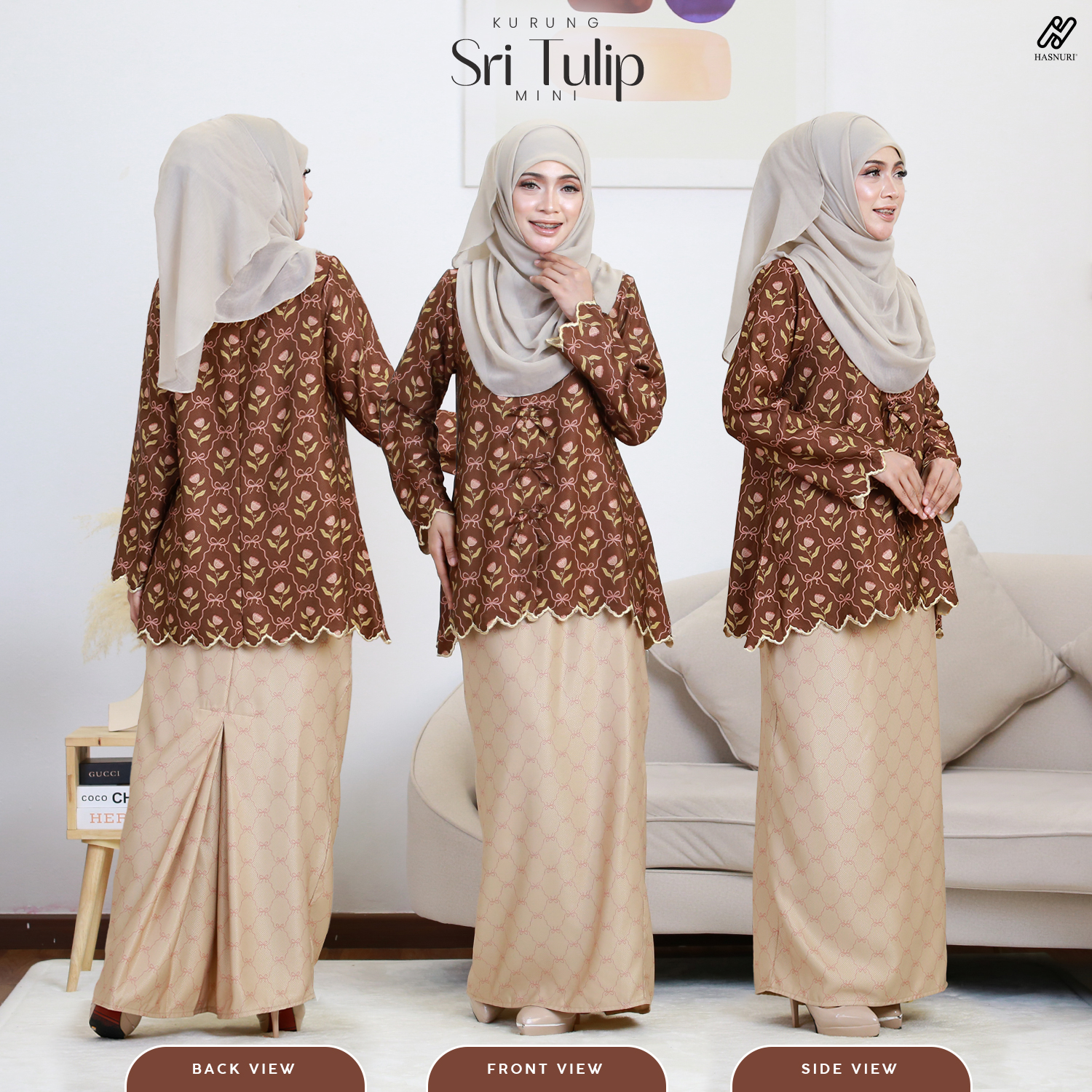 Kurung Sri Tulip Mini - Dark Purple