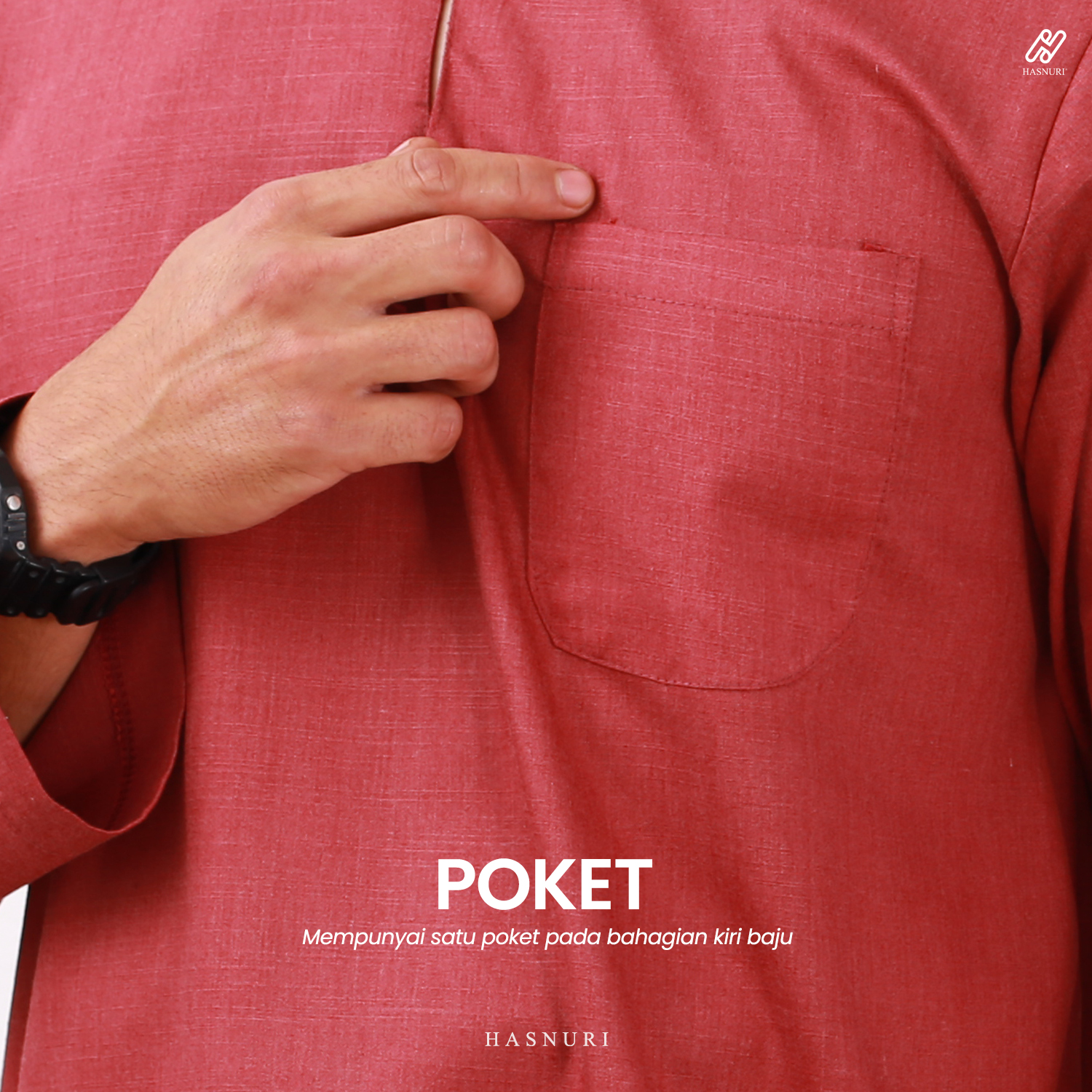 Baju Melayu Hassan - Dusty Maroon