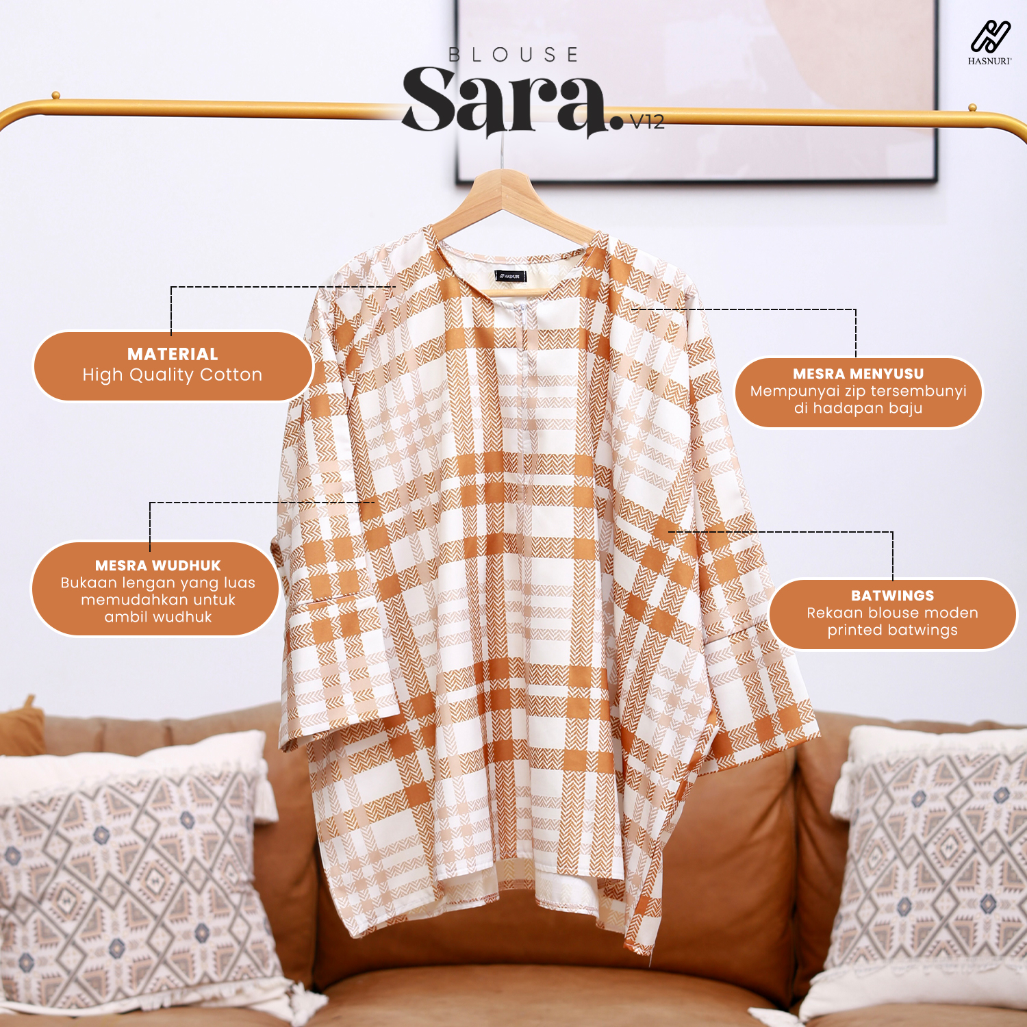 Blouse Sara V12 - Blue