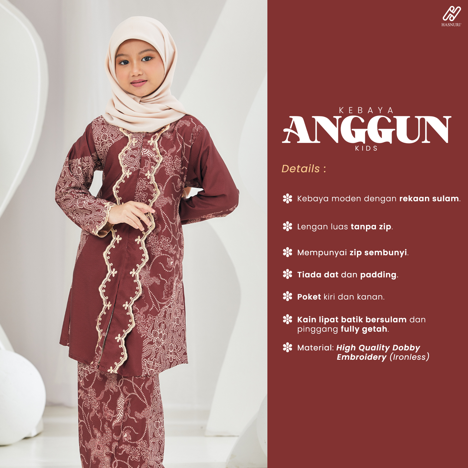 Kebaya Anggun Kids - Vanilla