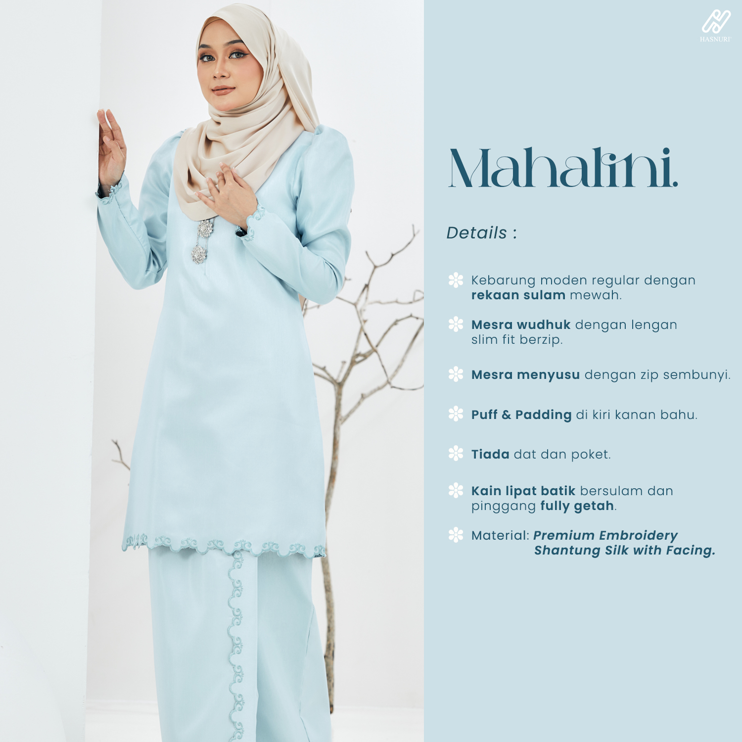 Kurung Mahalini - Baby Pink