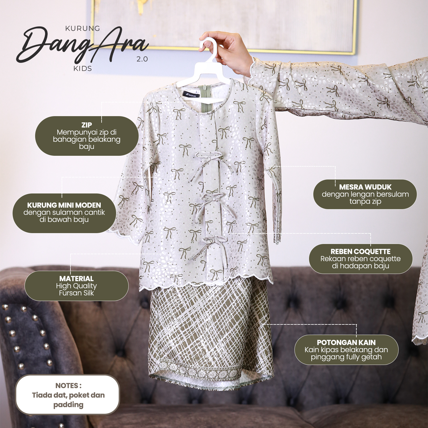 Kurung Dang Ara Kids 2.0 - Hot Pink