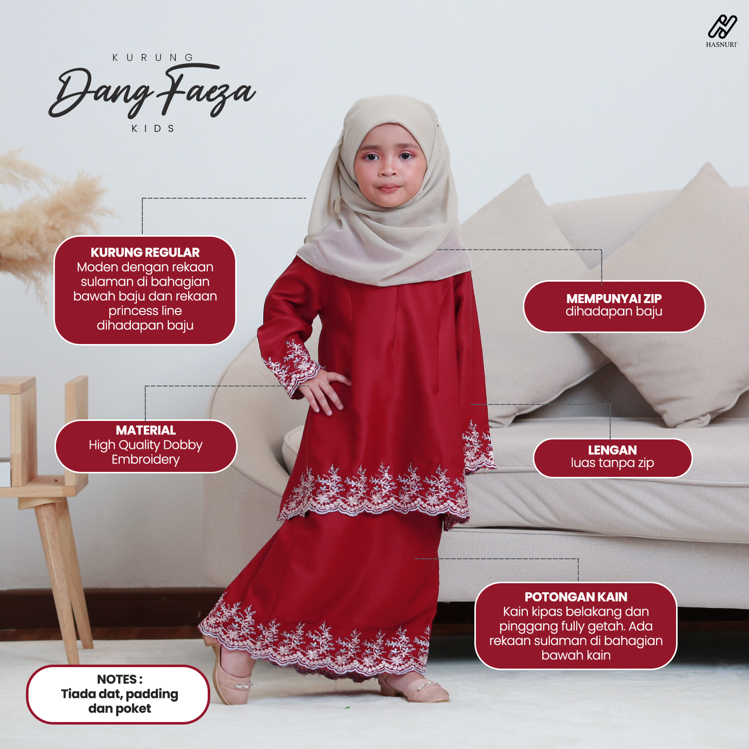 Kurung Dang Faeza Kids - Belacan