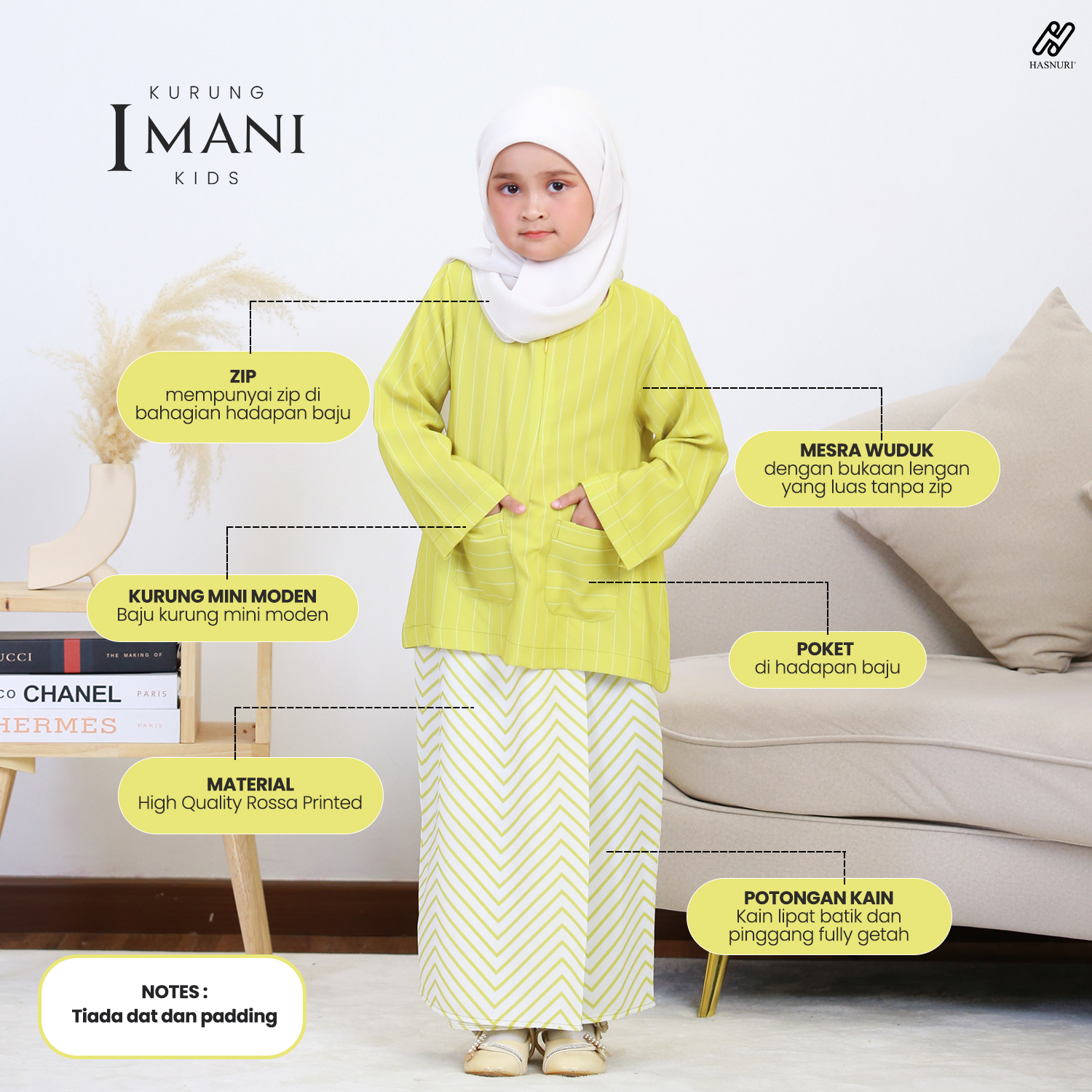 Kurung Imani Kids - Violet Blue