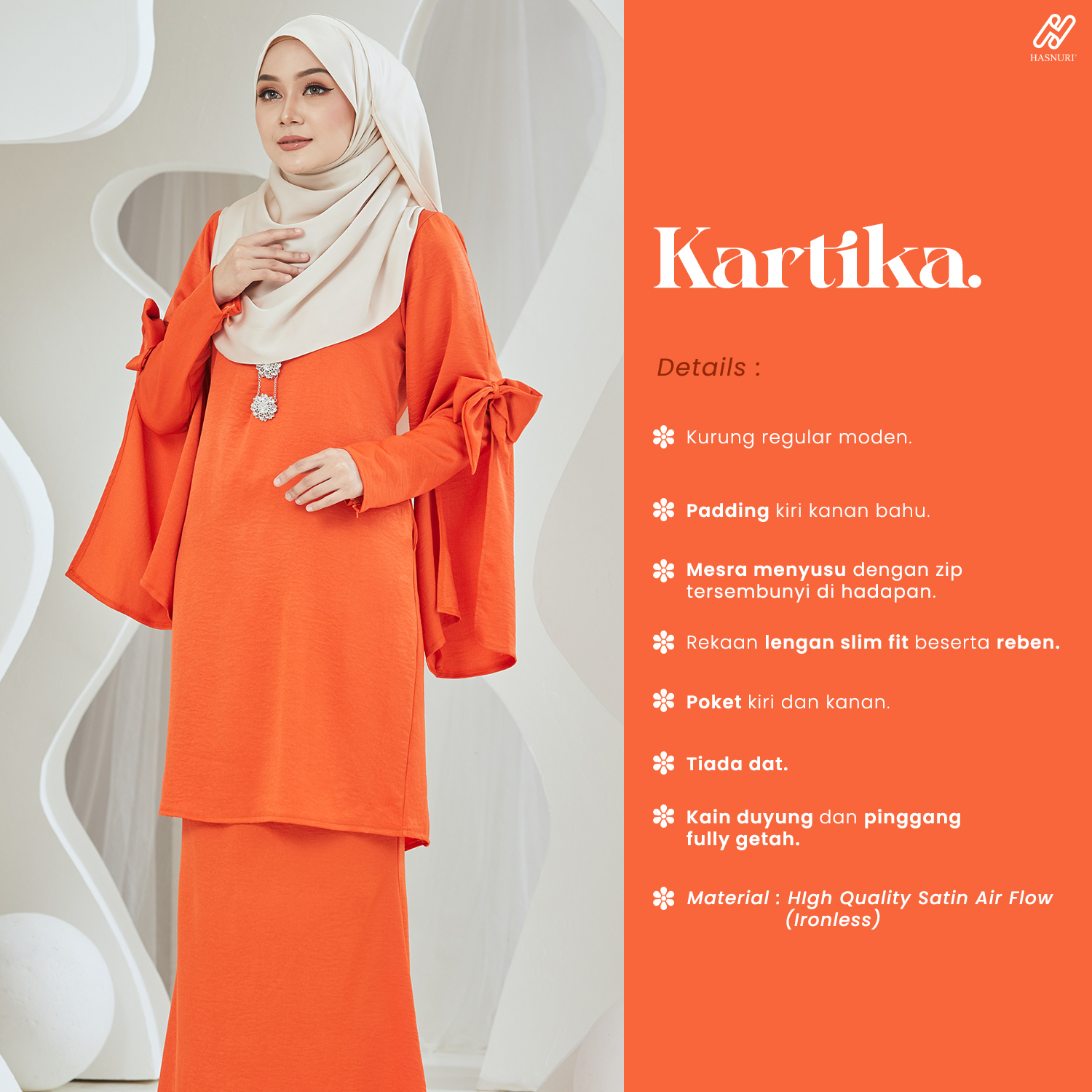 Kurung Kartika - Orange