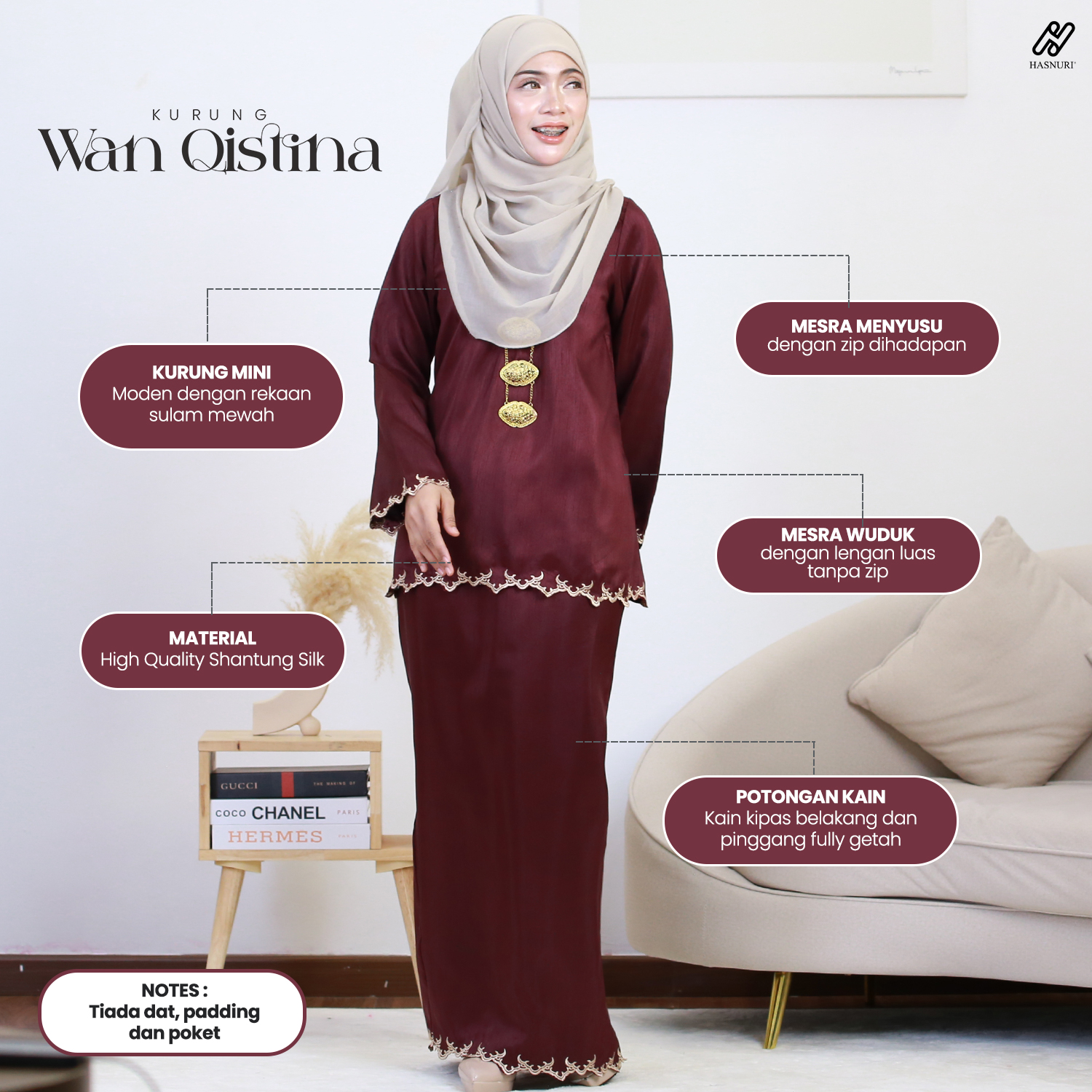 Kurung Wan Qistina - Electric Blue