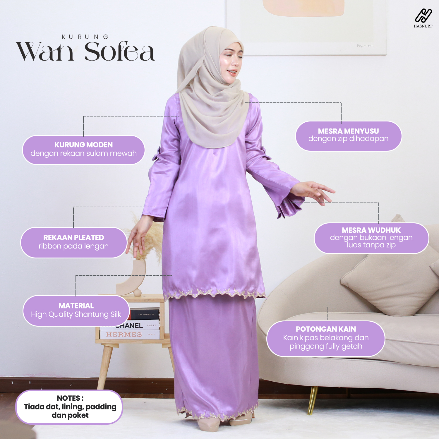 Kurung Wan Sofea - Grey