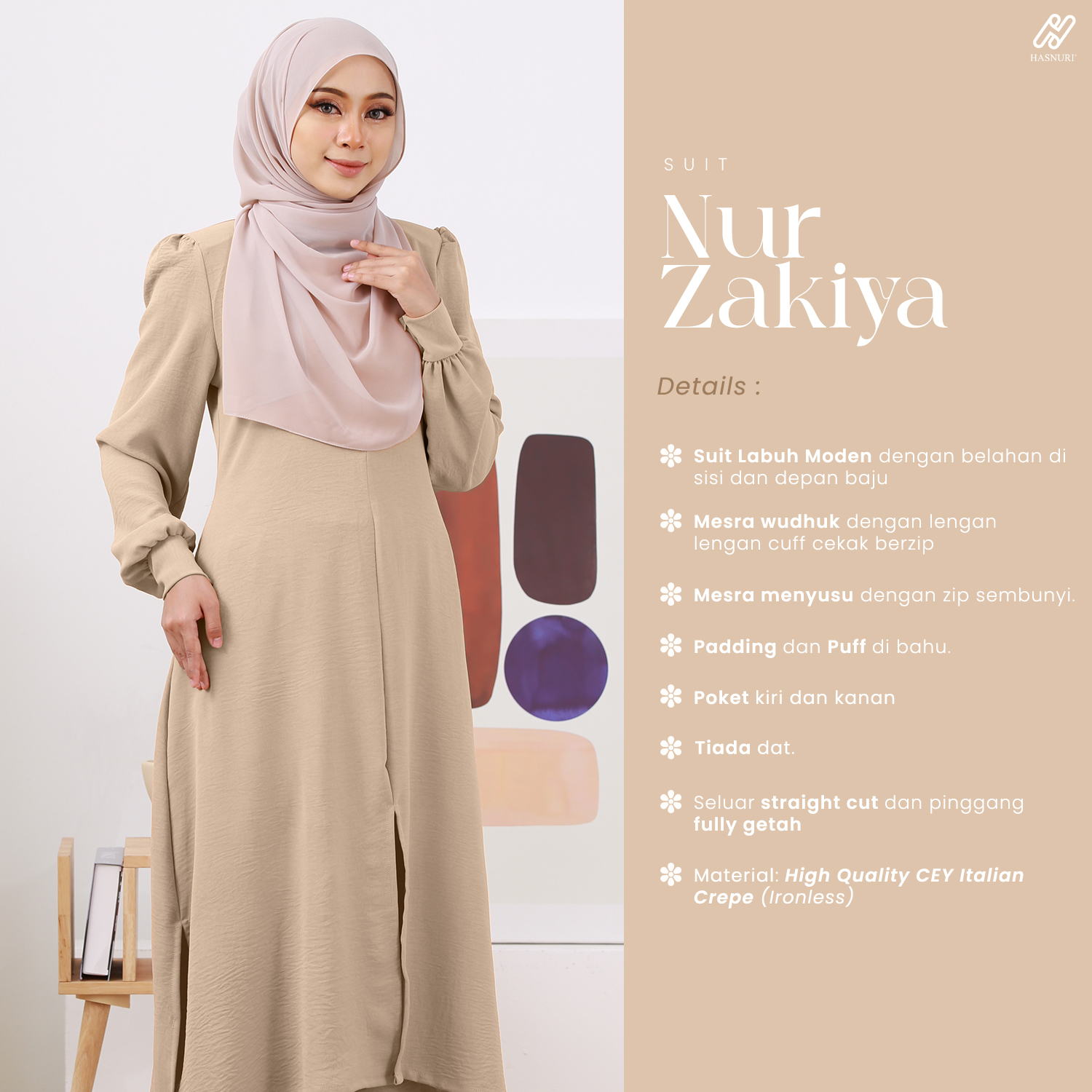 Suit Nur Zakiya - Vanilla