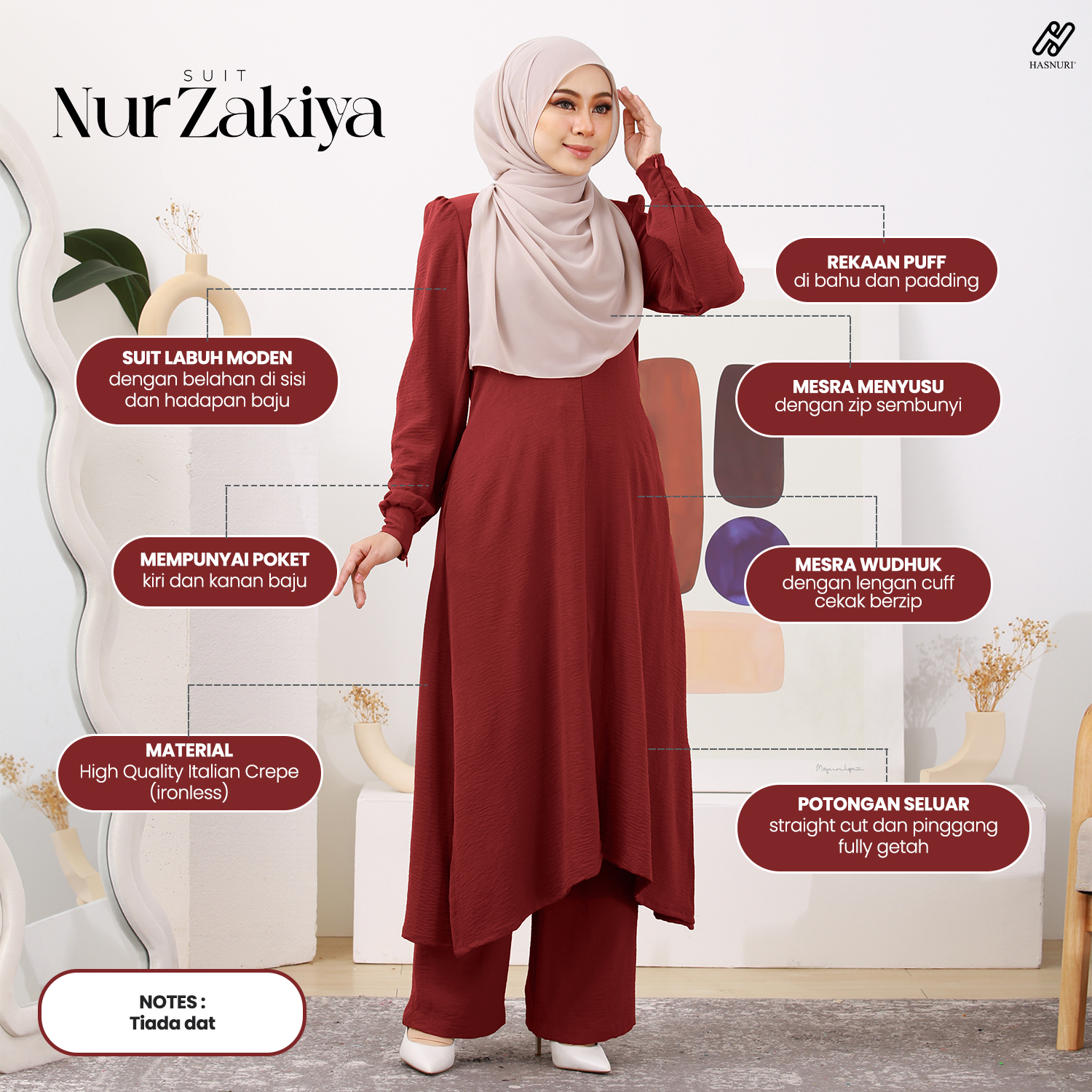 Suit Nur Zakiya - Sweet Pink