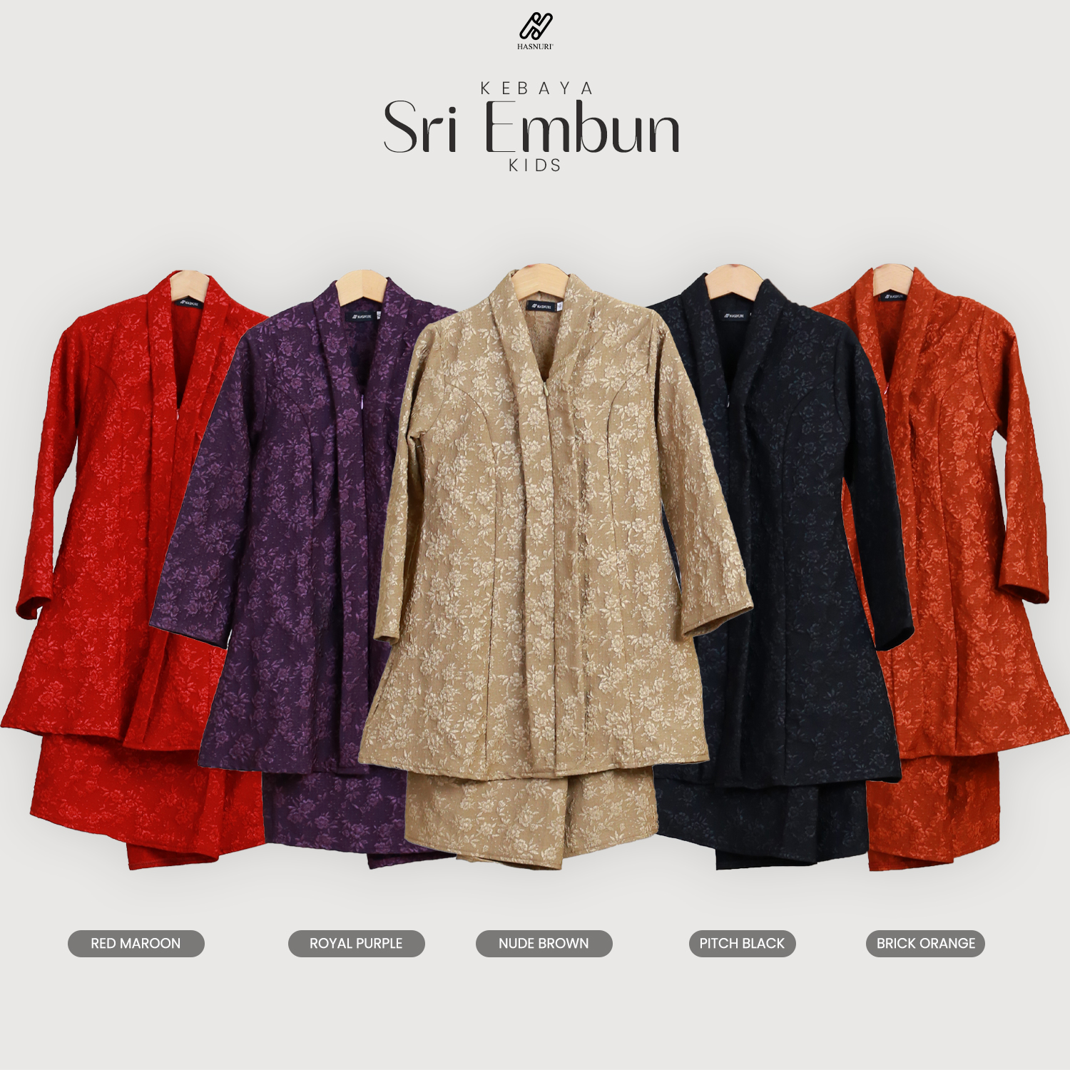 Kebaya Sri Embun Kids - Royal Purple