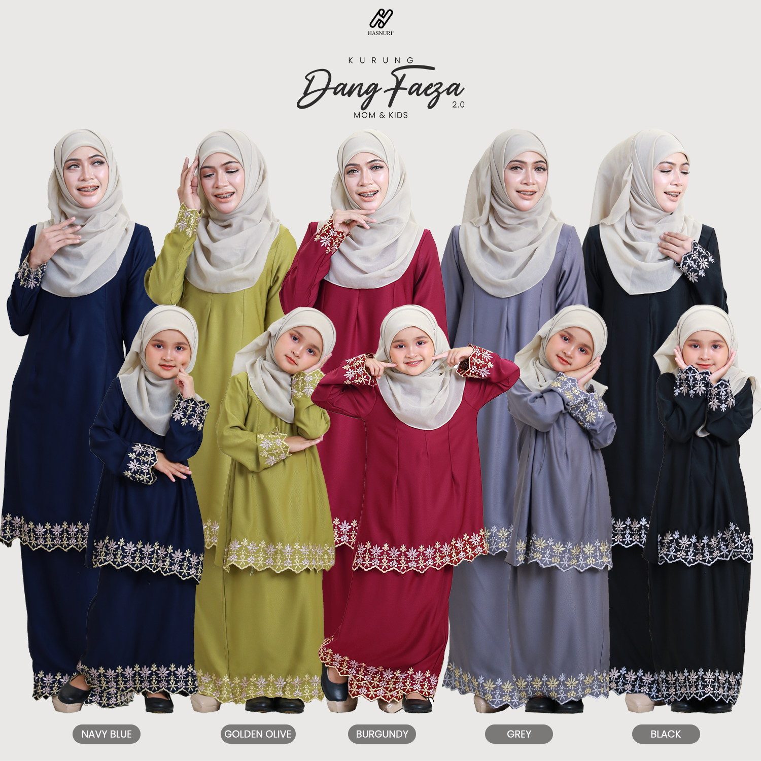 Kurung Dang Faeza Kids 2.0 - Black