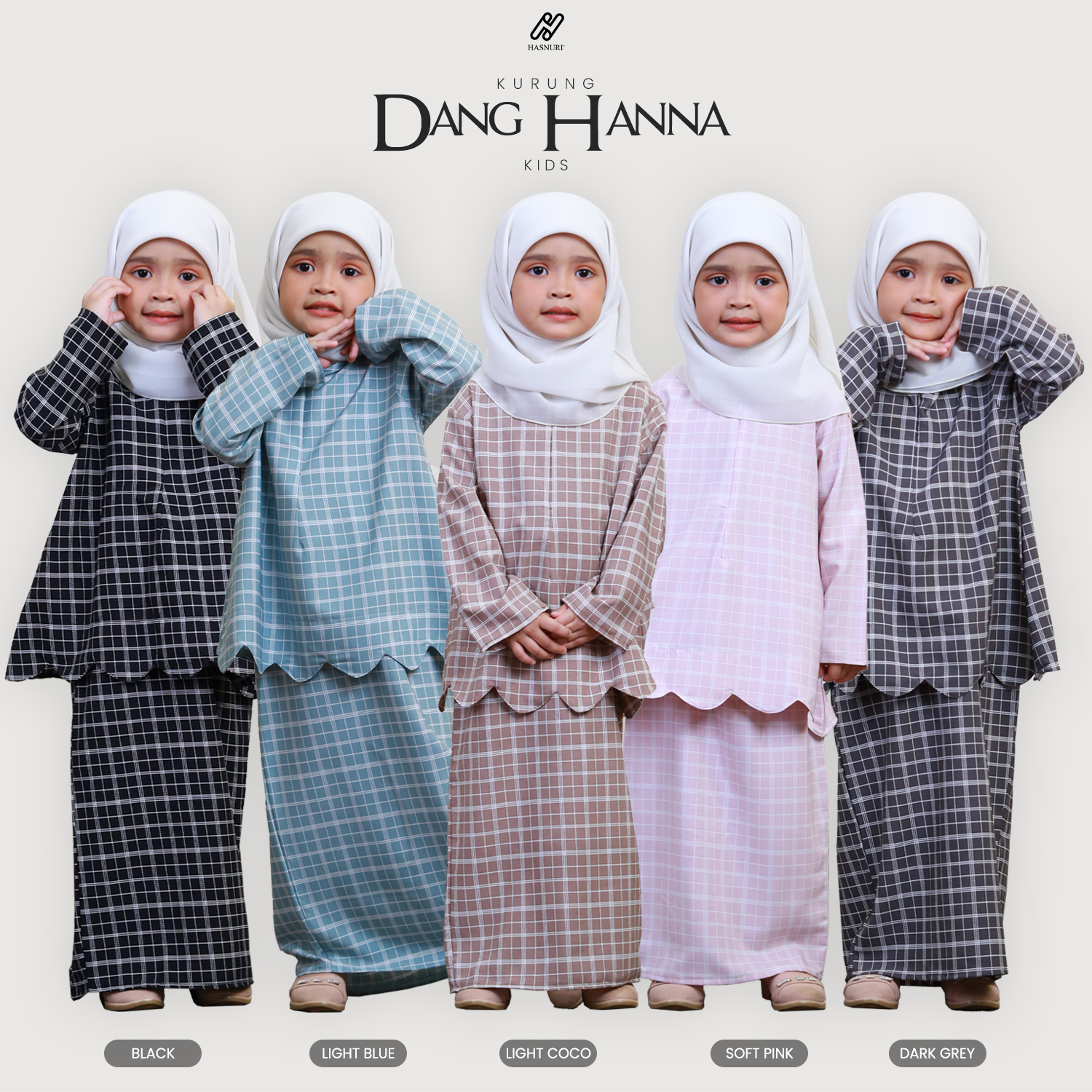 Kurung Dang Hanna Kids - Light Blue