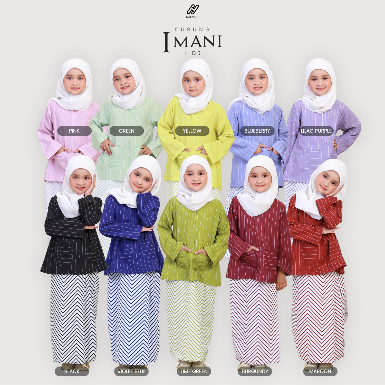 Kurung Imani Kids - Pink