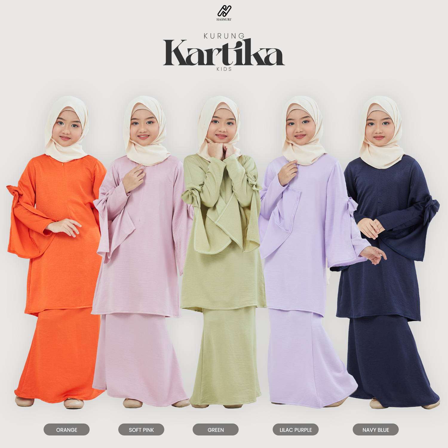 Kurung Kartika Kids - Navy Blue