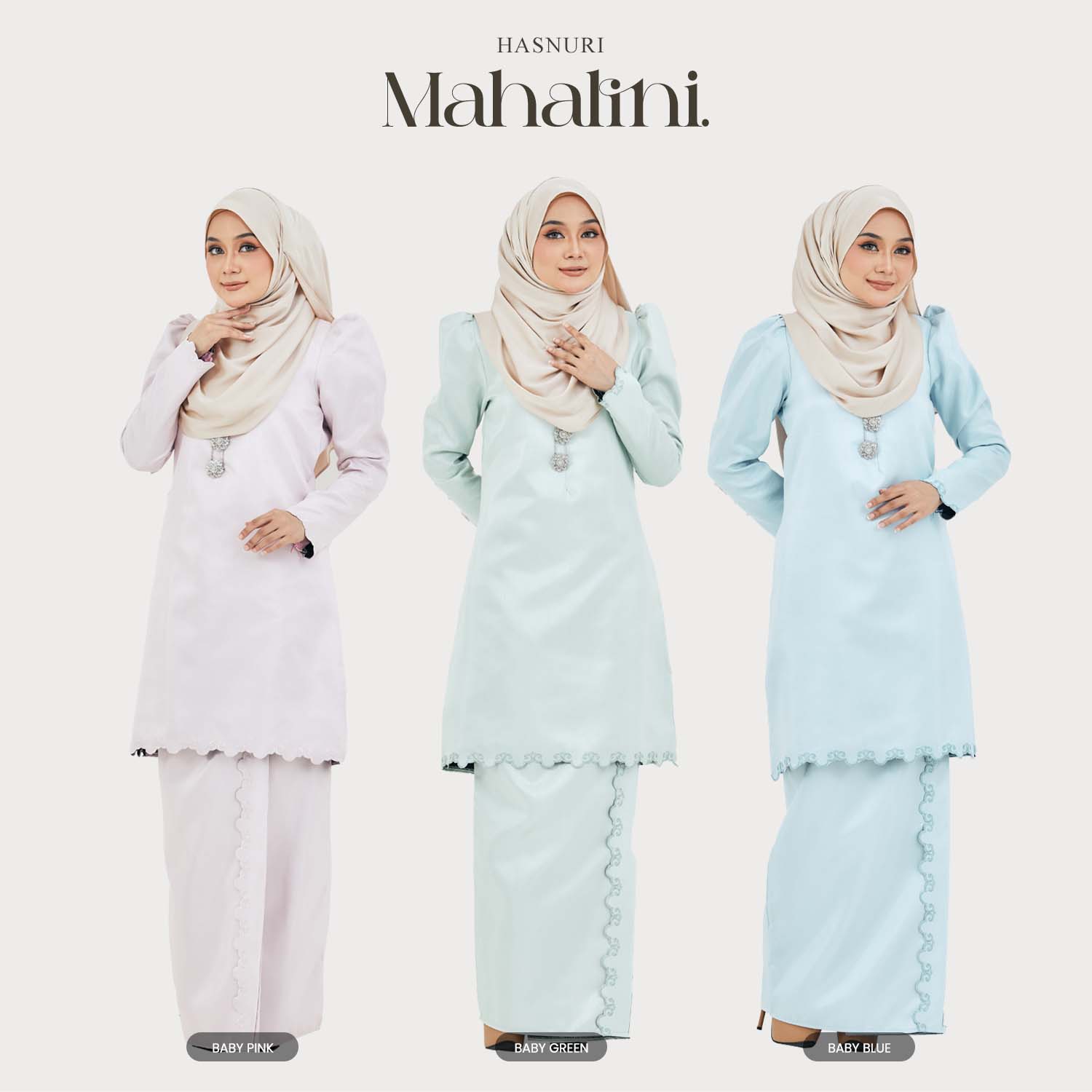 Kurung Mahalini - Baby Pink