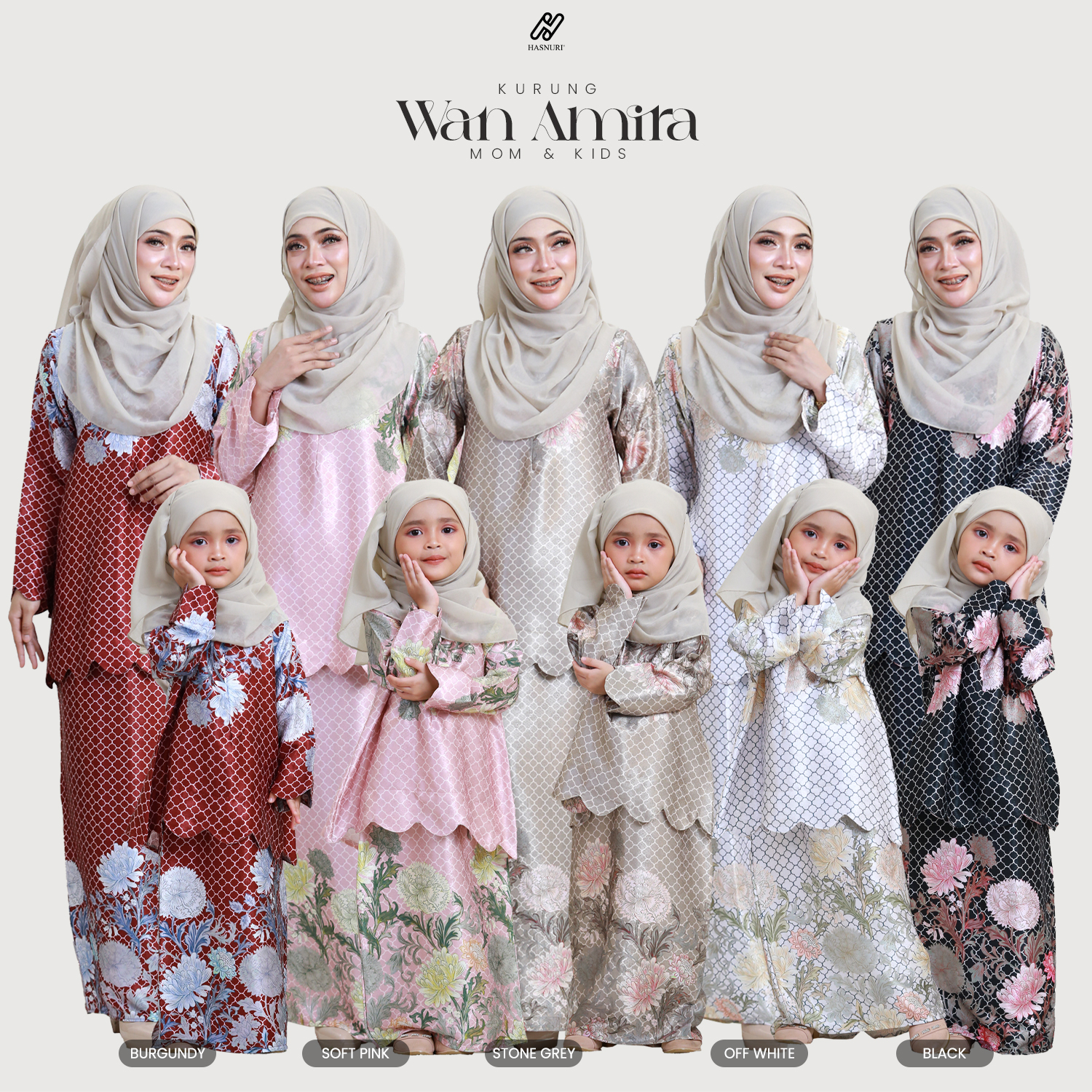 Kurung Wan Amira Kids - Black