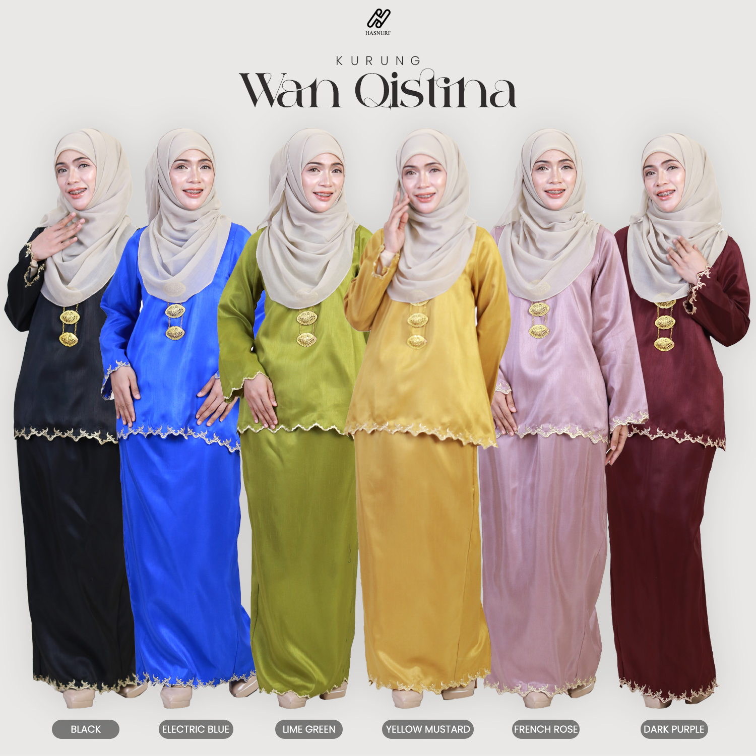Kurung Wan Qistina - Electric Blue
