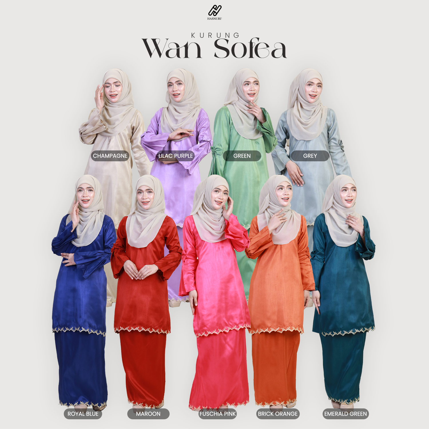 Kurung Wan Sofea - Fuschia Pink