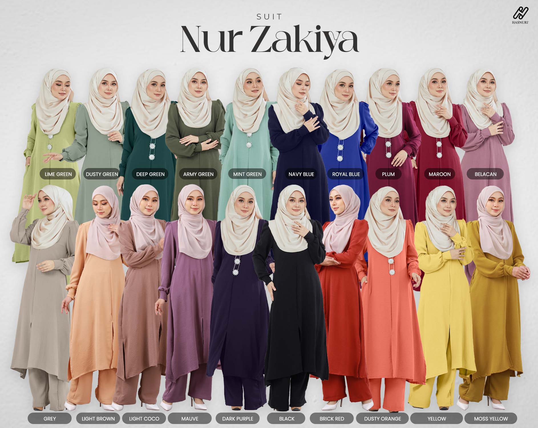 Suit Nur Zakiya - Deep Green