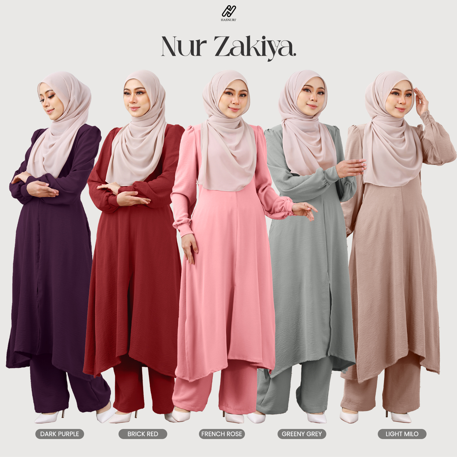 Suit Nur Zakiya - French Rose