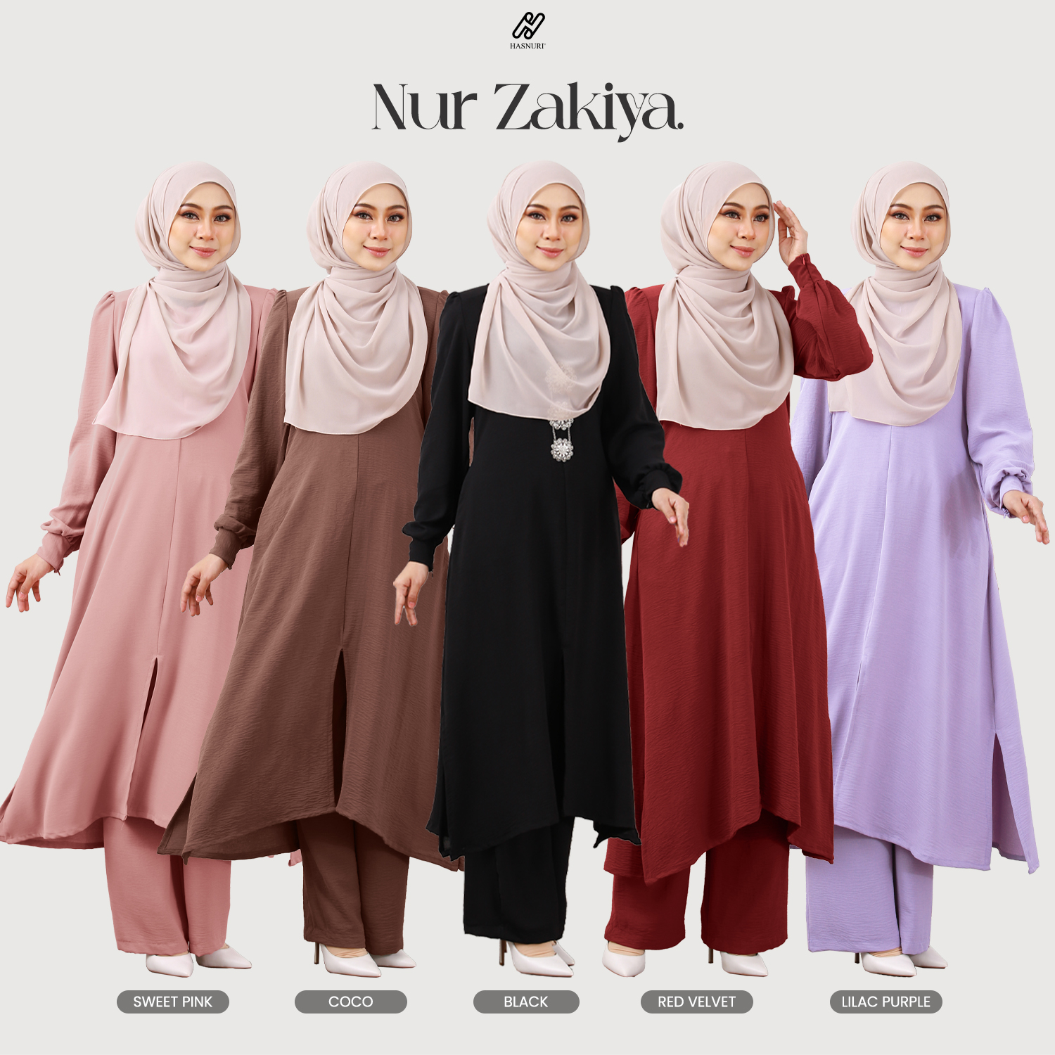 Suit Nur Zakiya - Sweet Pink