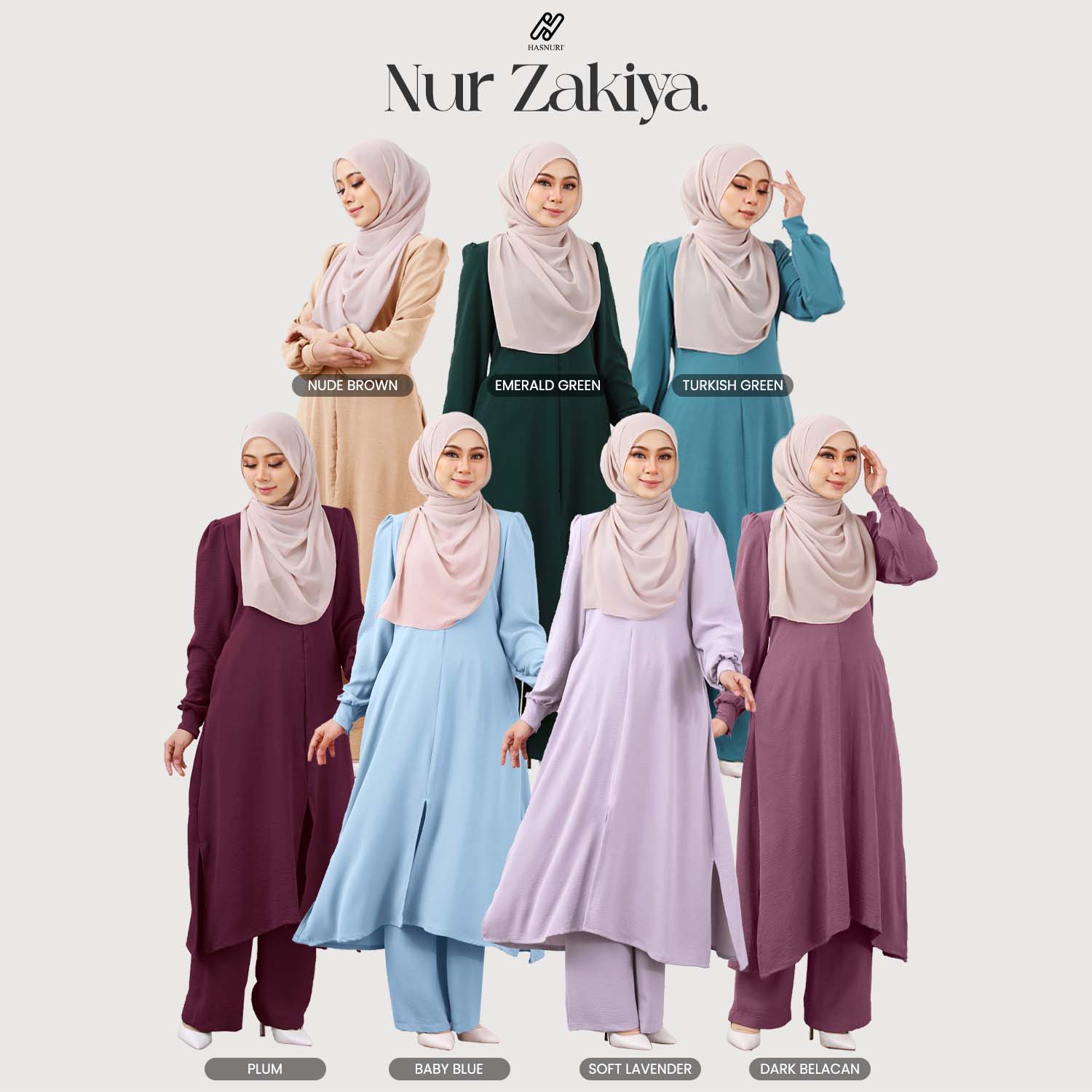 Suit Nur Zakiya - Nude Brown