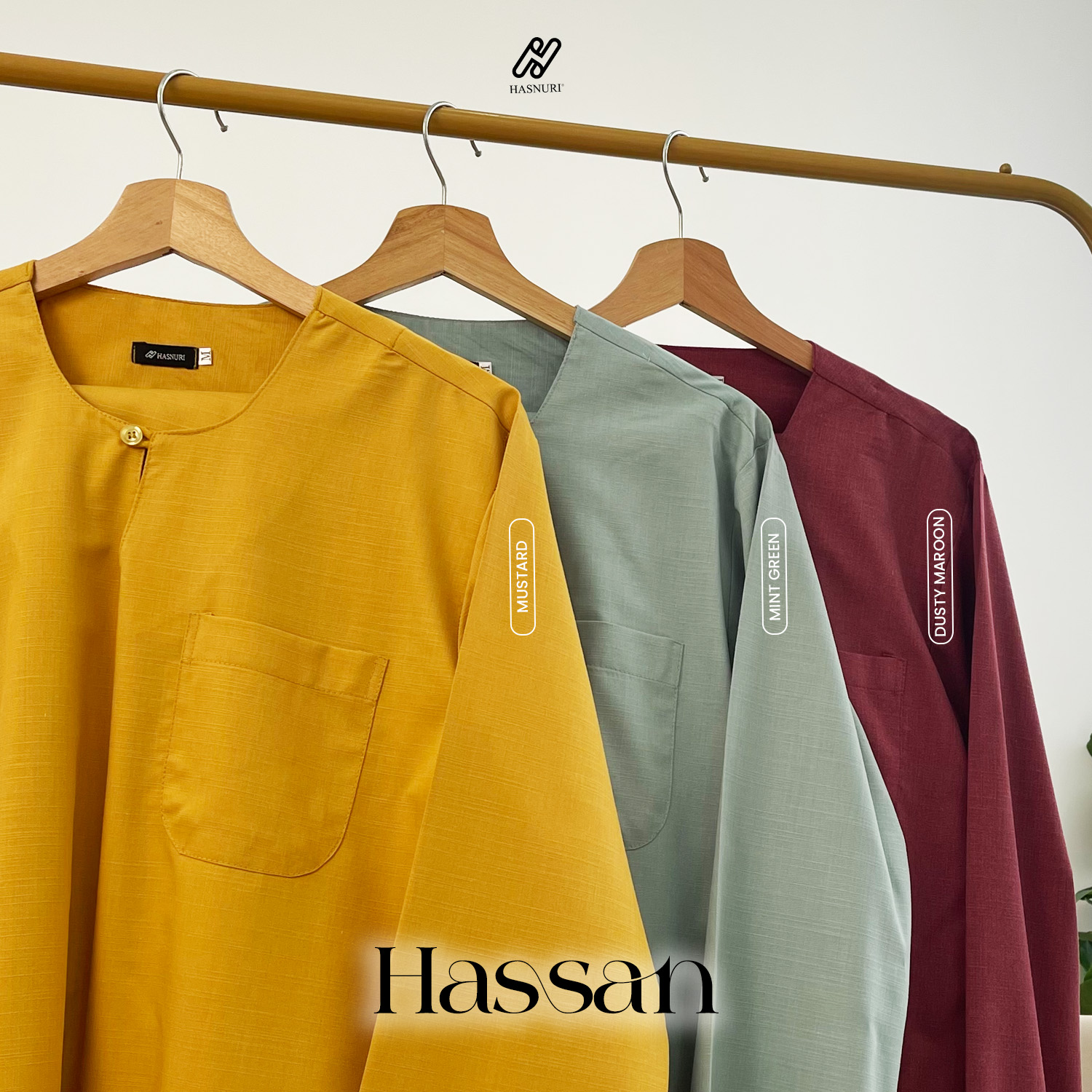 Baju Melayu Hassan - Dusty Maroon