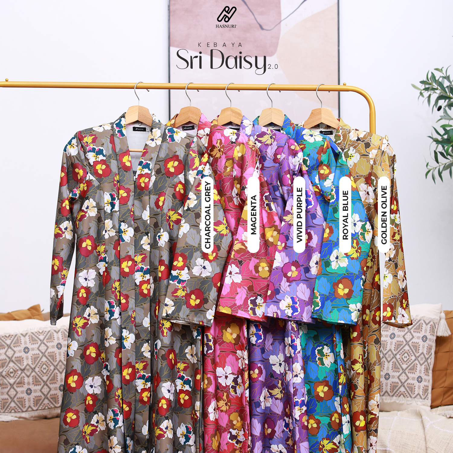 Kebaya Sri Daisy 2.0 - Vivid Purple