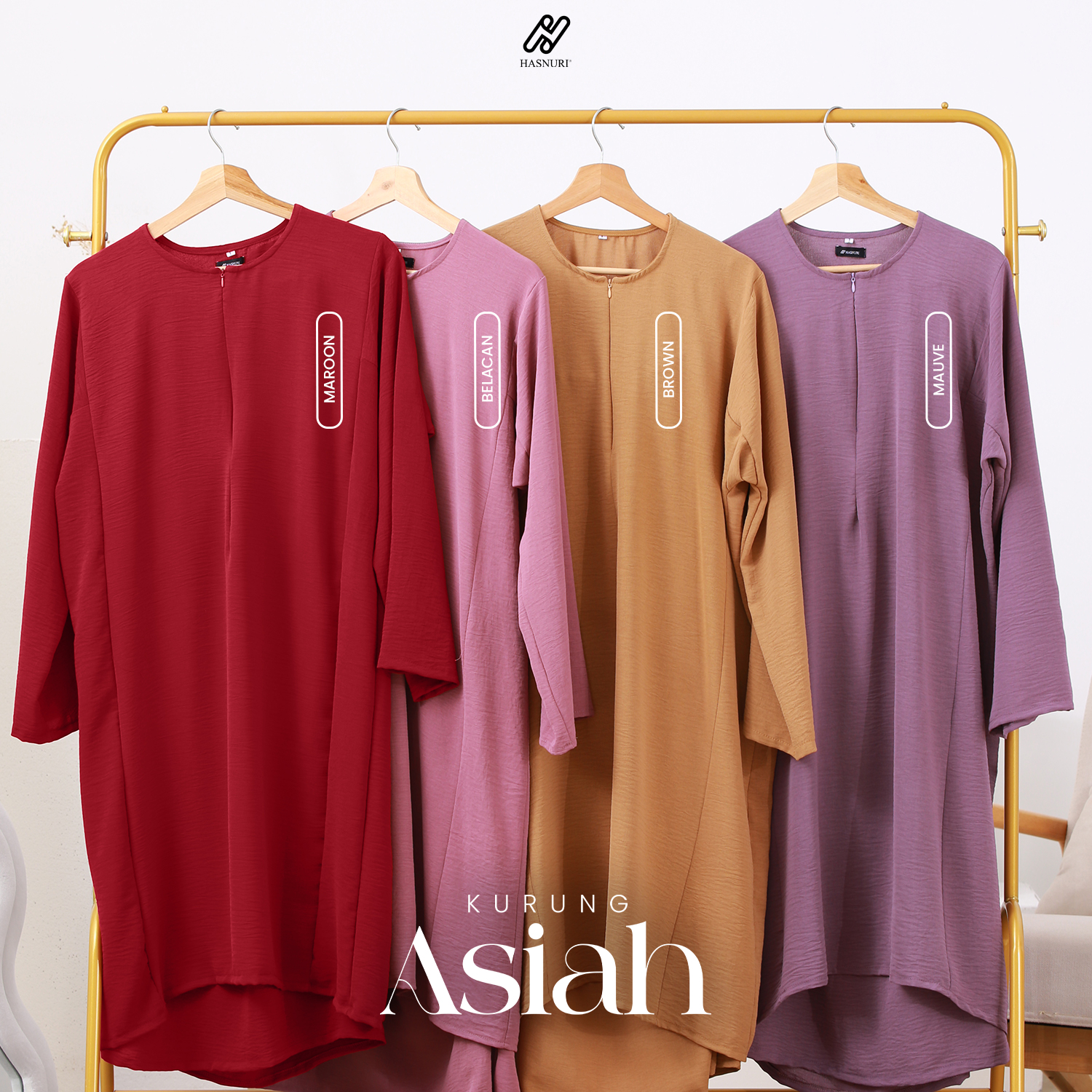 Kurung Asiah - Brown