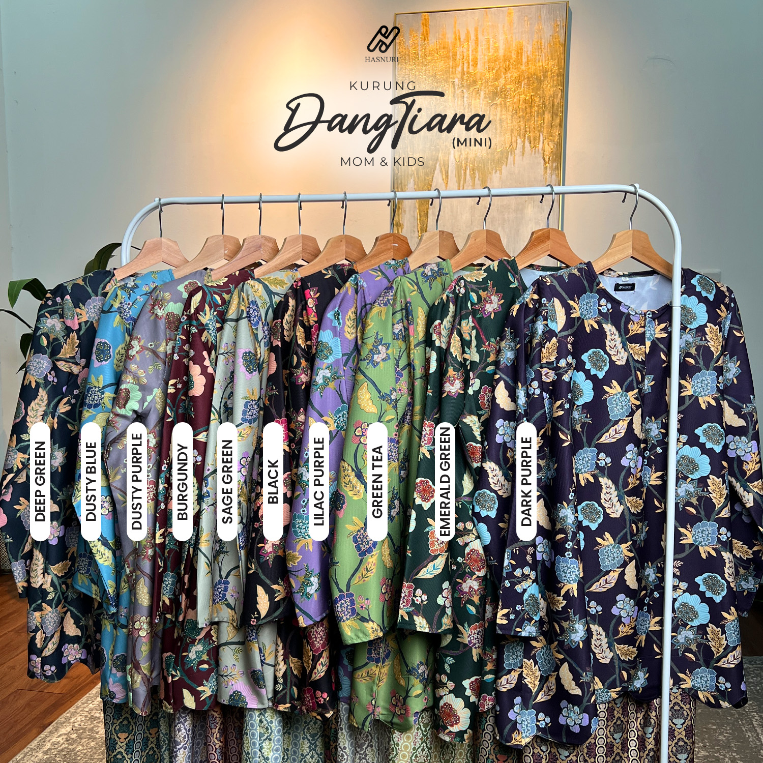 Kurung Dang Tiara Mini Kids - Emerald Green