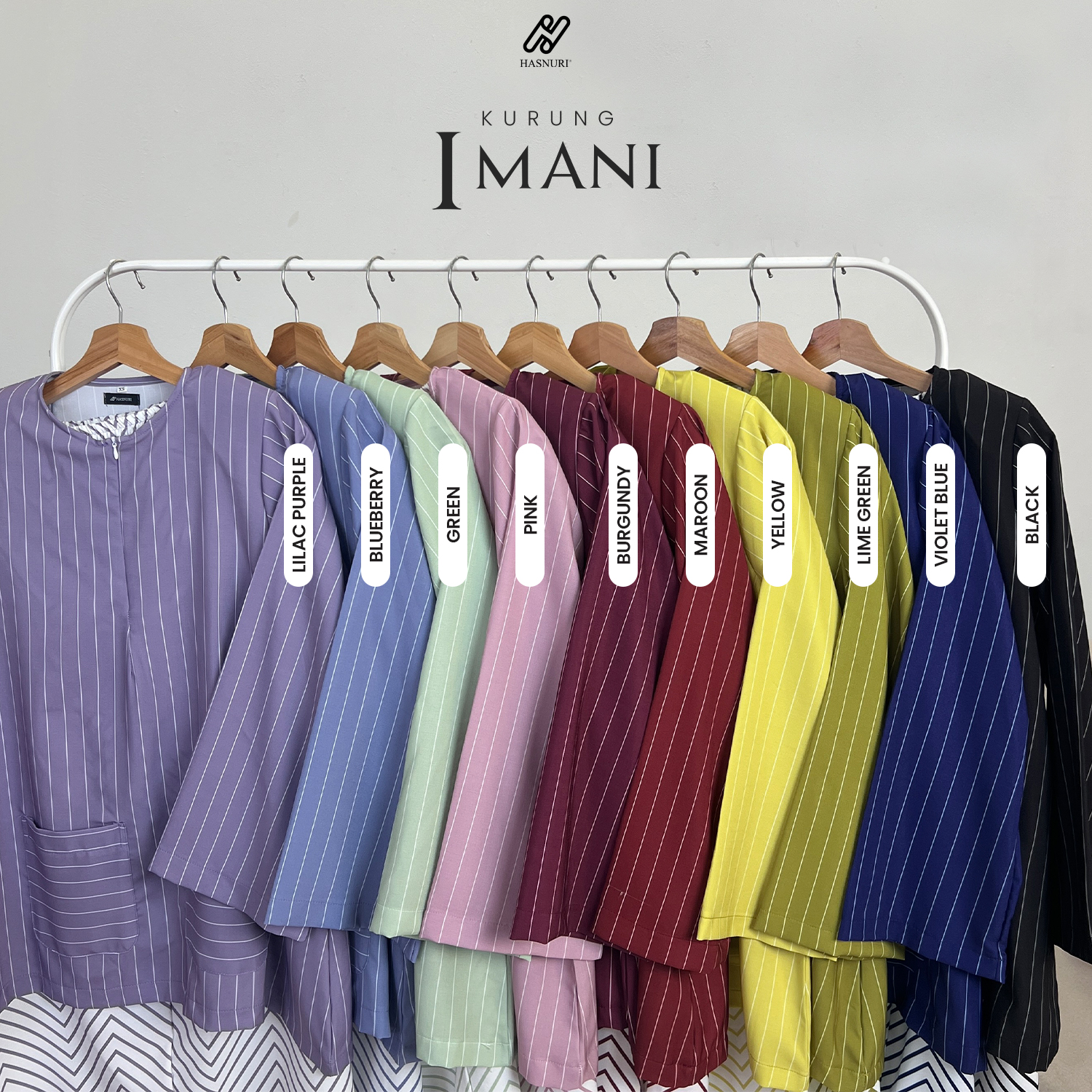 Kurung Imani Kids - Violet Blue