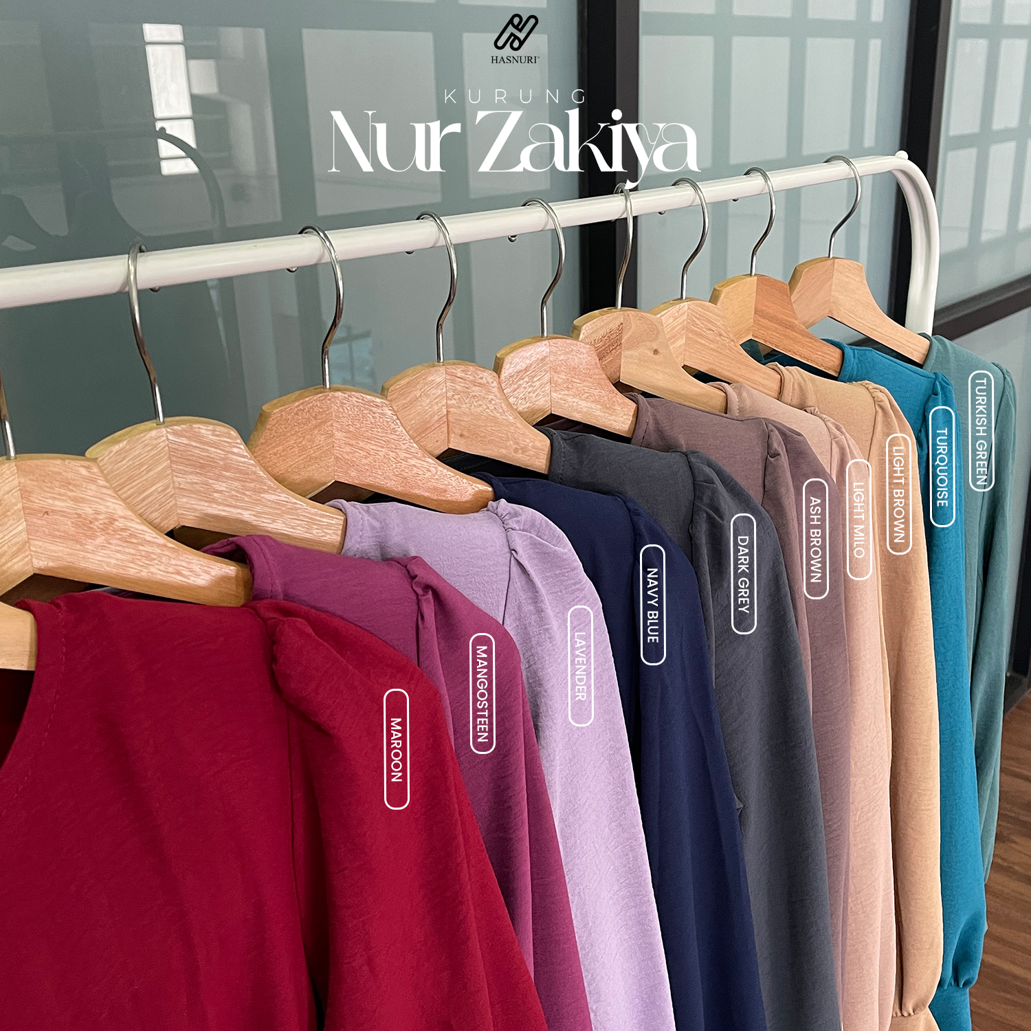 Kurung Nur Zakiya - Light Brown