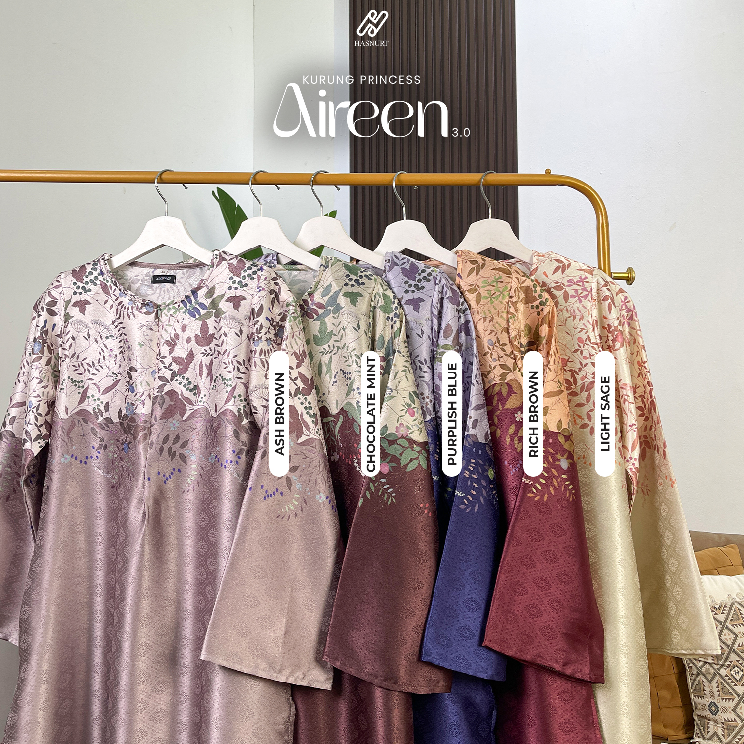Kurung Princess Aireen 3.0 - Rich Brown