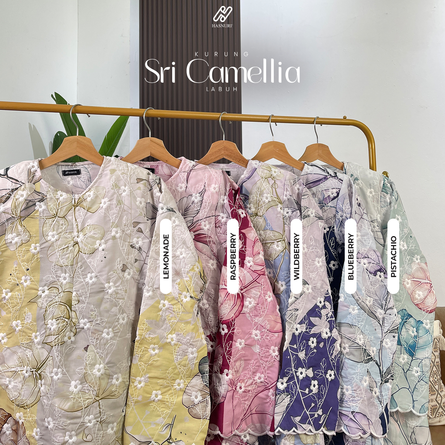 Kurung Sri Camellia Labuh - Blueberry