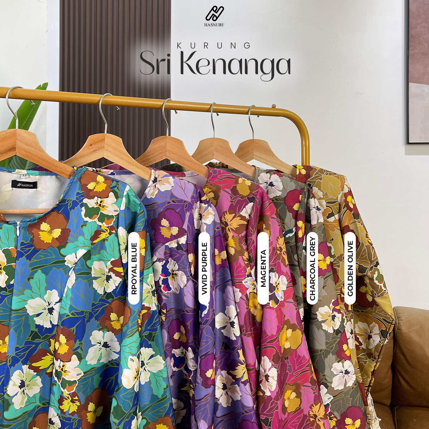 Kurung Sri Kenanga - Royal Blue